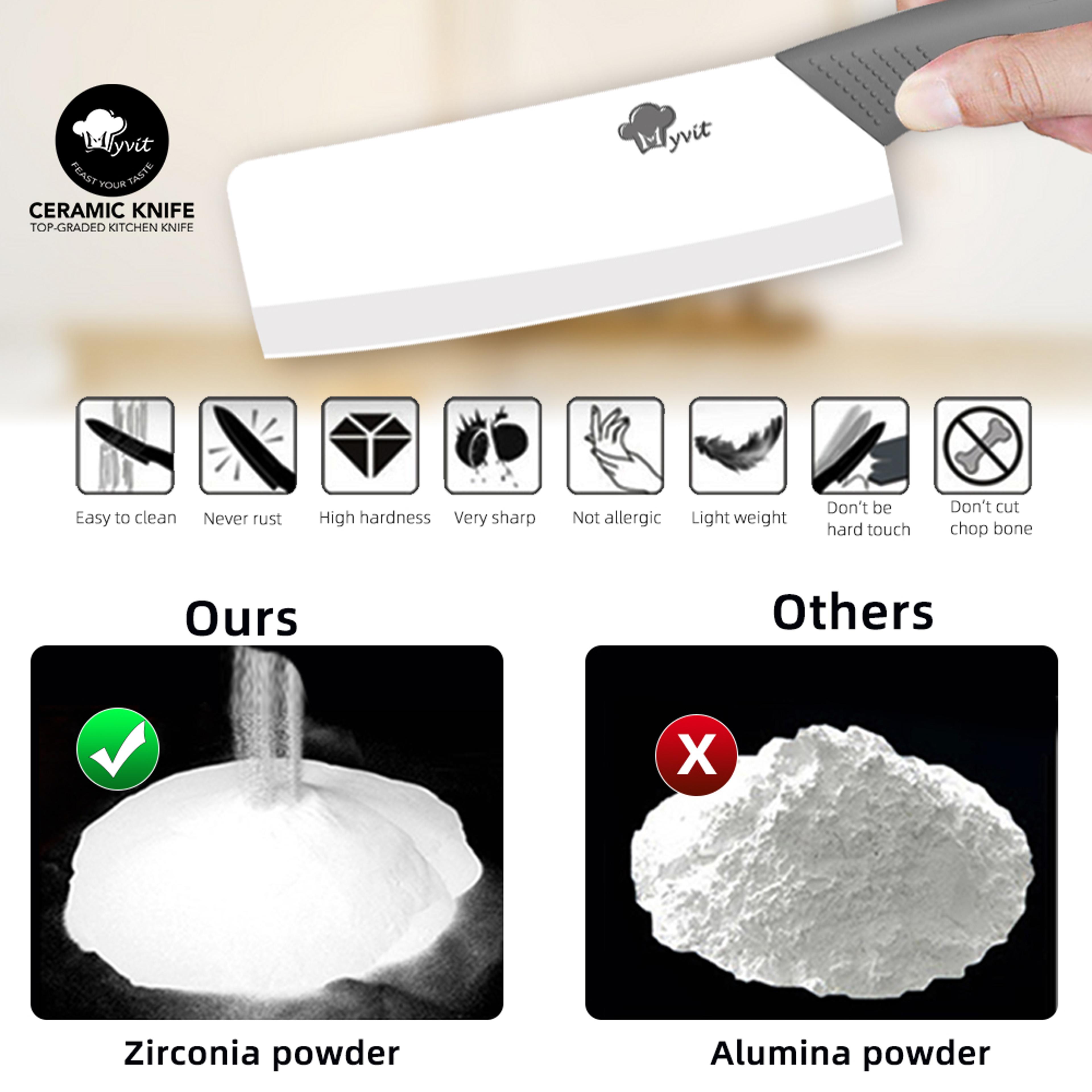 Premium Ceramic Kitchen Knife With Sharp Zirconia Blade Precision Fruit  Utility Chef Knife 3