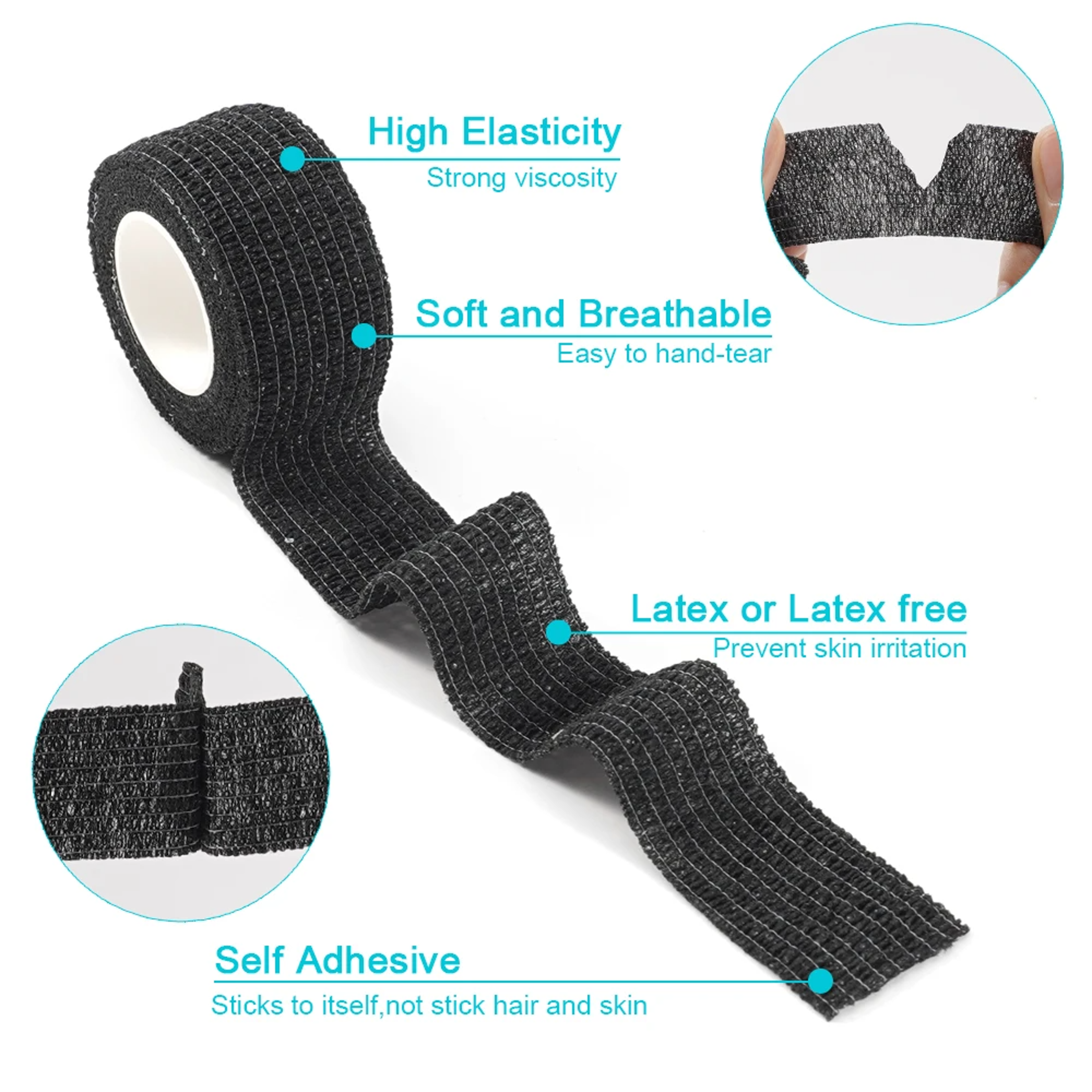 Premium Self Adhesive Athletic Tape  Elastic Bandage Set For Sports Protection 1