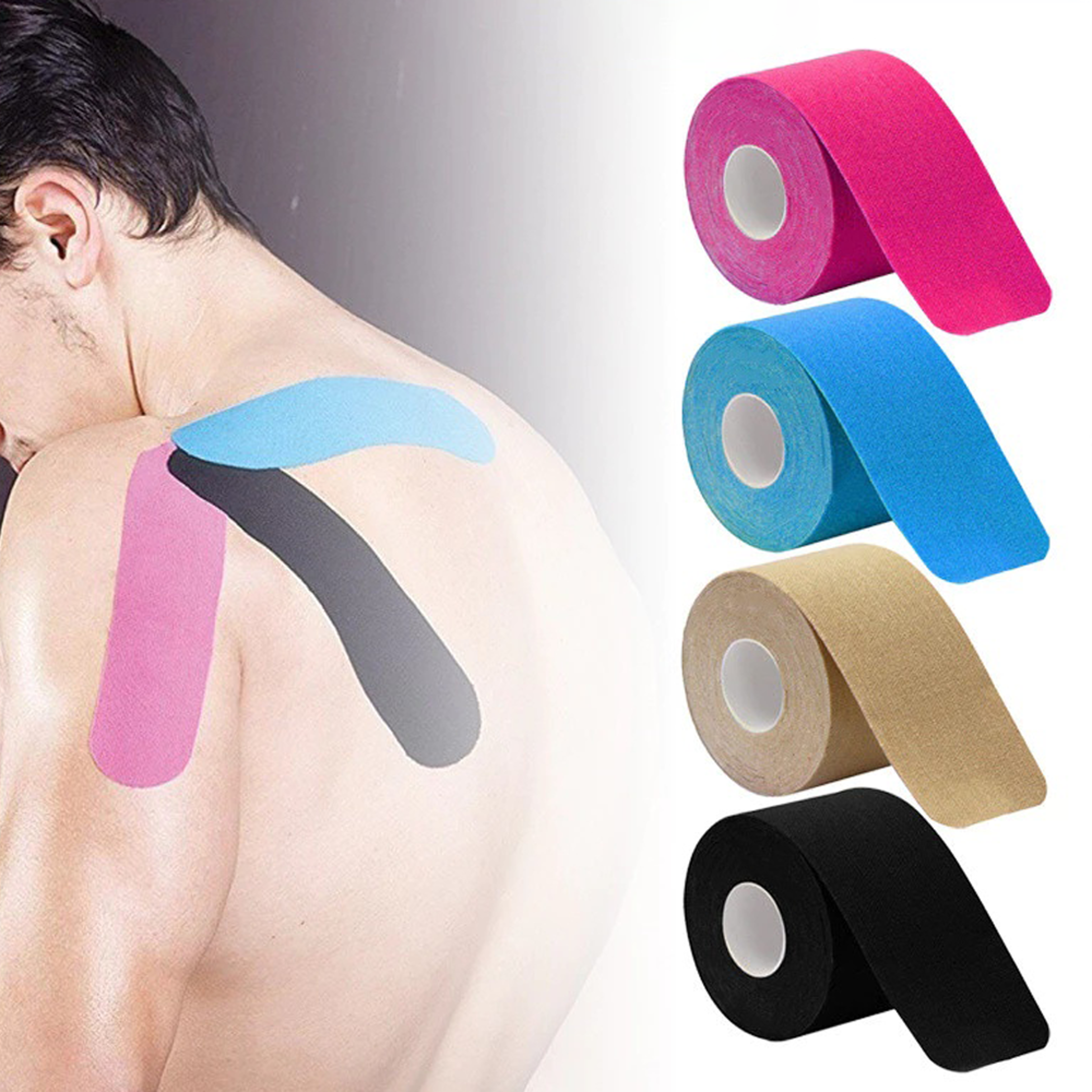elastic kinesio tape for knee pain relief & muscle recovery