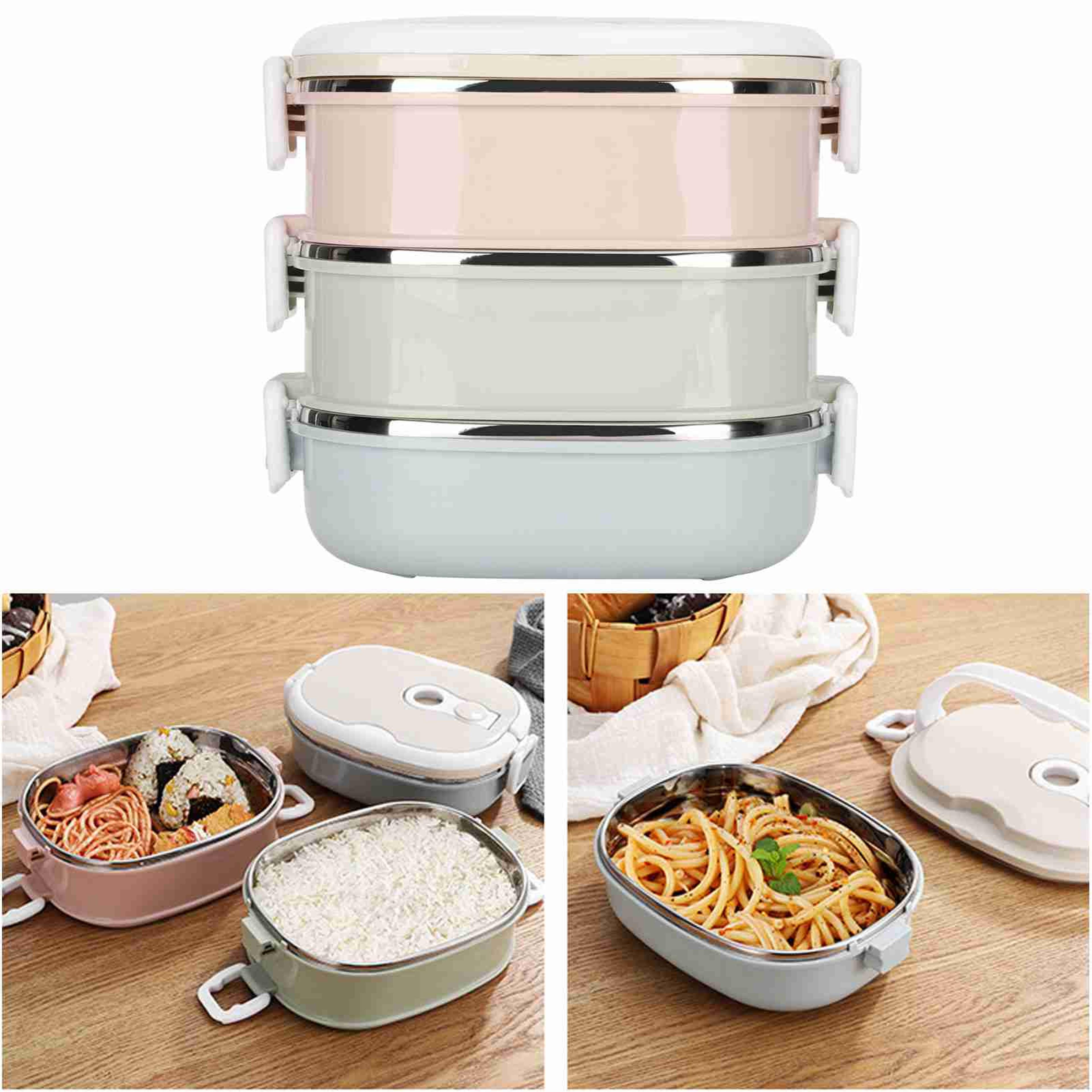 Large Capacity Multi Layer Stainless Steel Lunch Box For Office  School 2