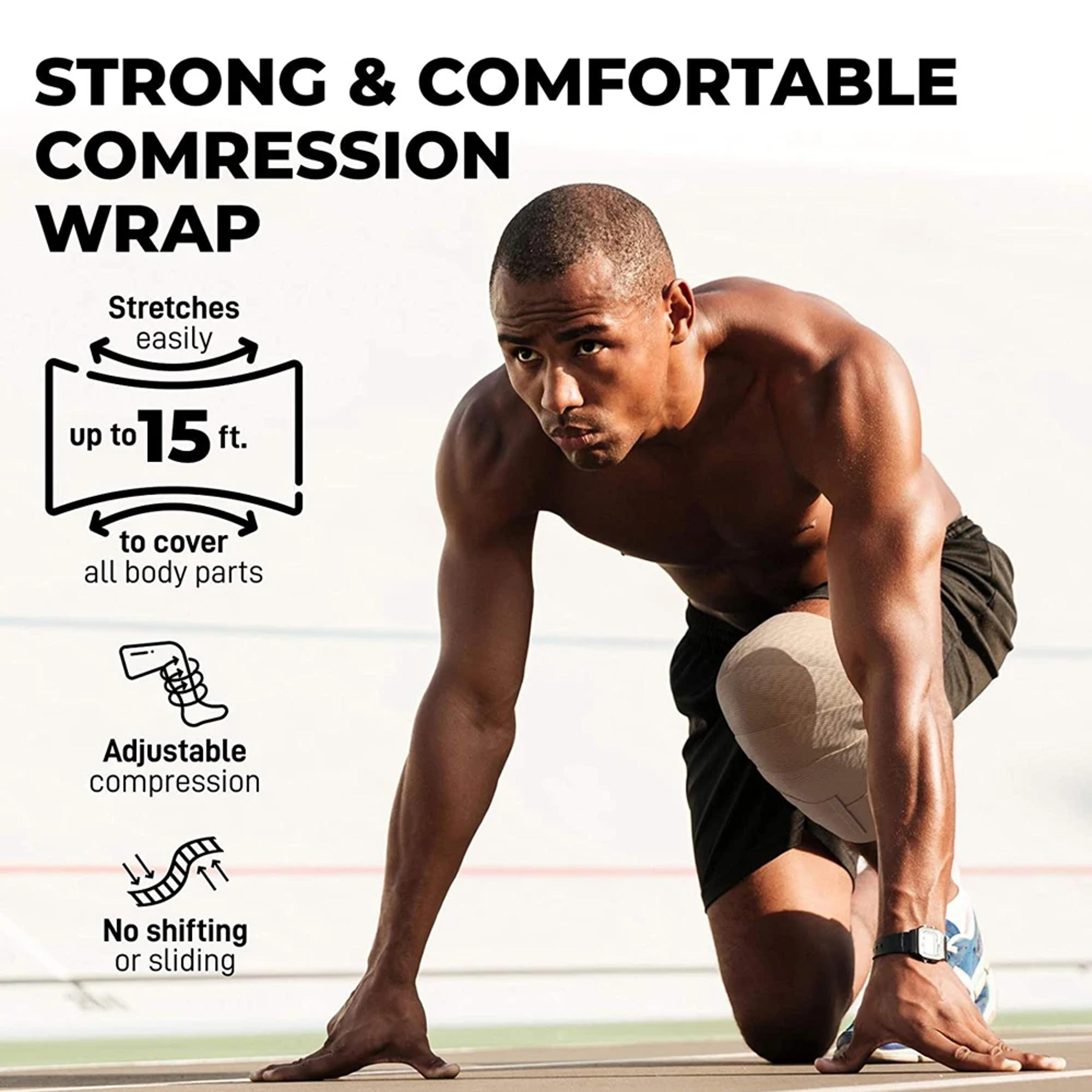 Premium Elastic Bandage Wrap Cotton Latex Free Self Adhesive Support For Sports  First Aid 5