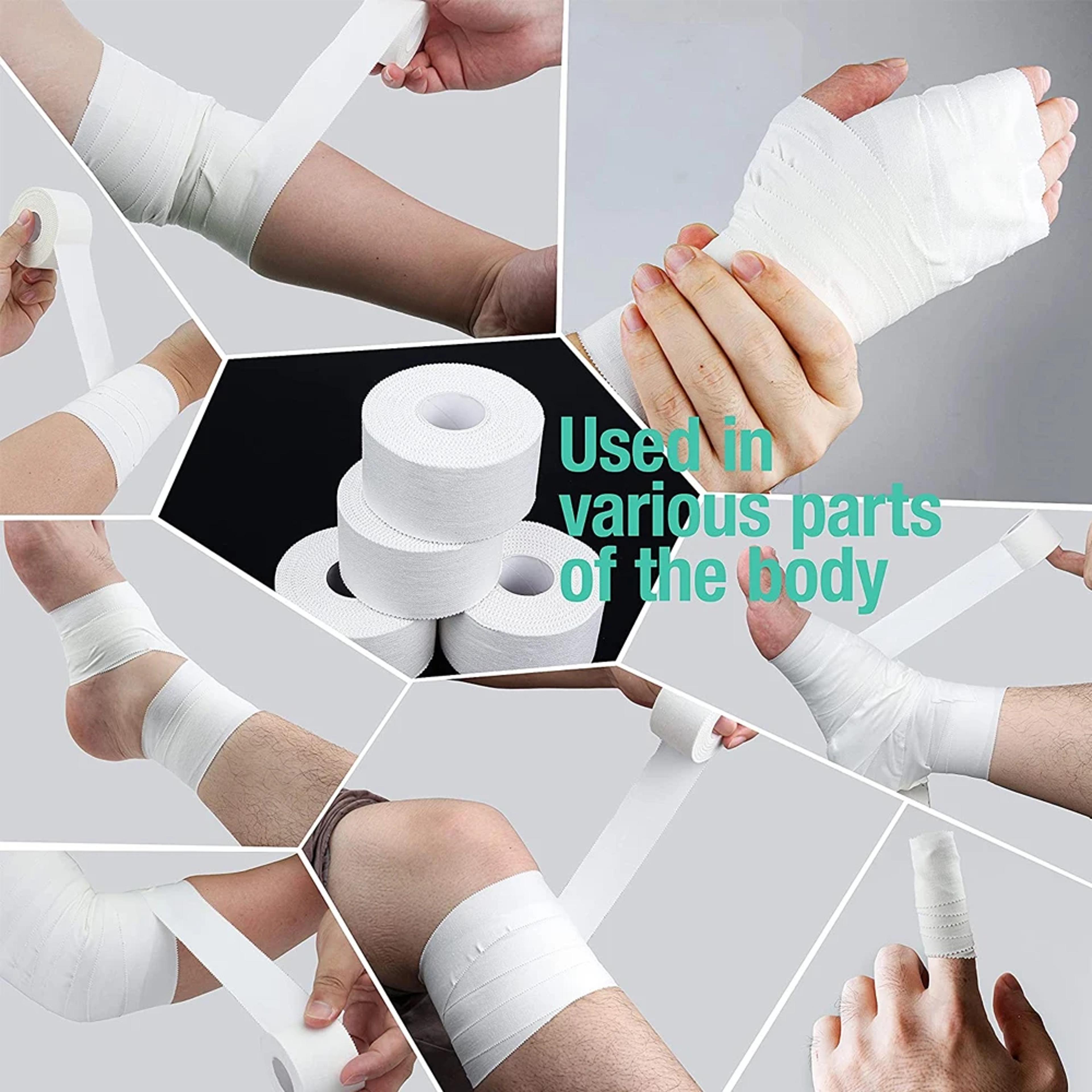 White Self Adhesive Kinesiology Tape For Sports  Injury Support 5