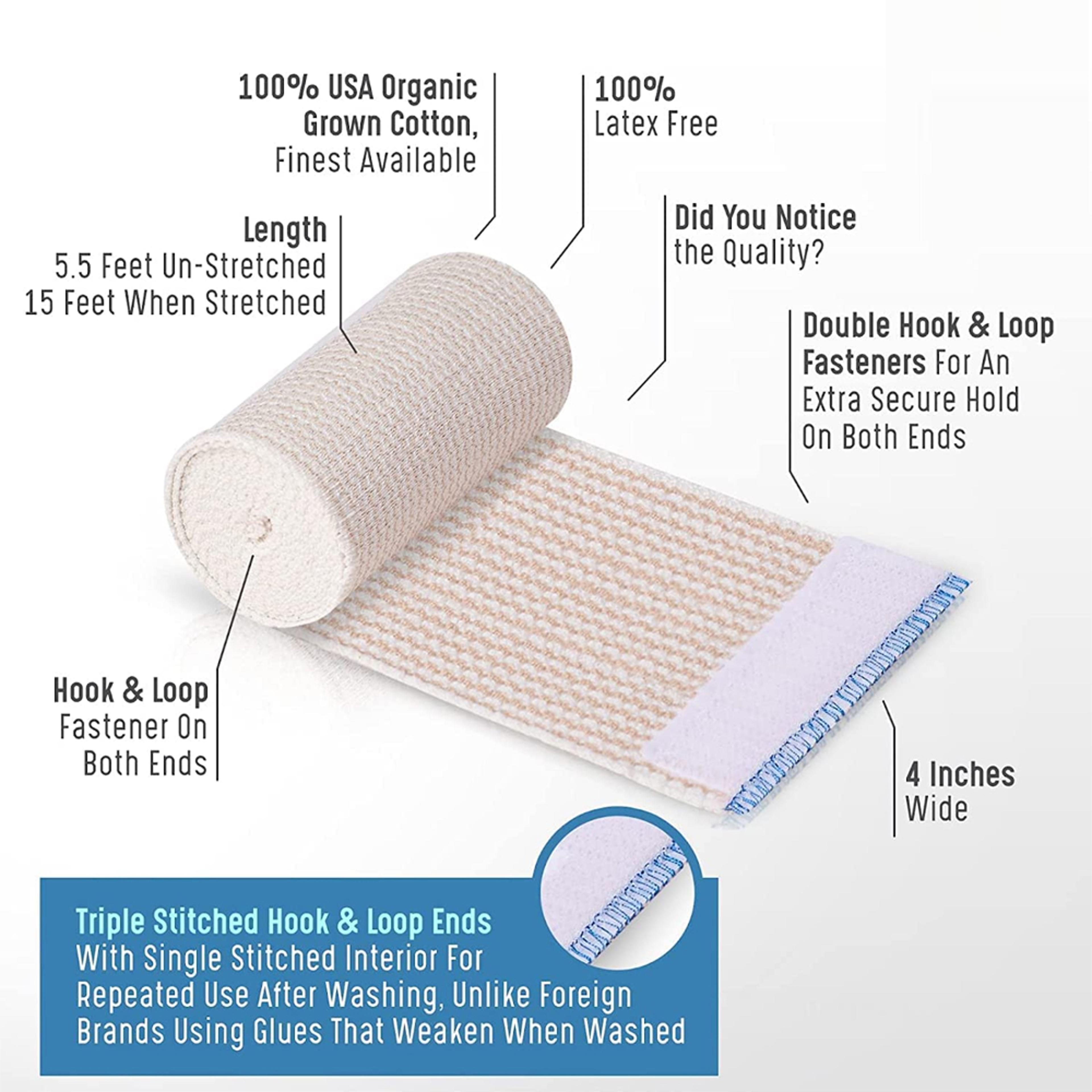 Premium Elastic Compression Bandage Wrap Roll Set With Self Closure Athletic Support Tape For Ankle 1