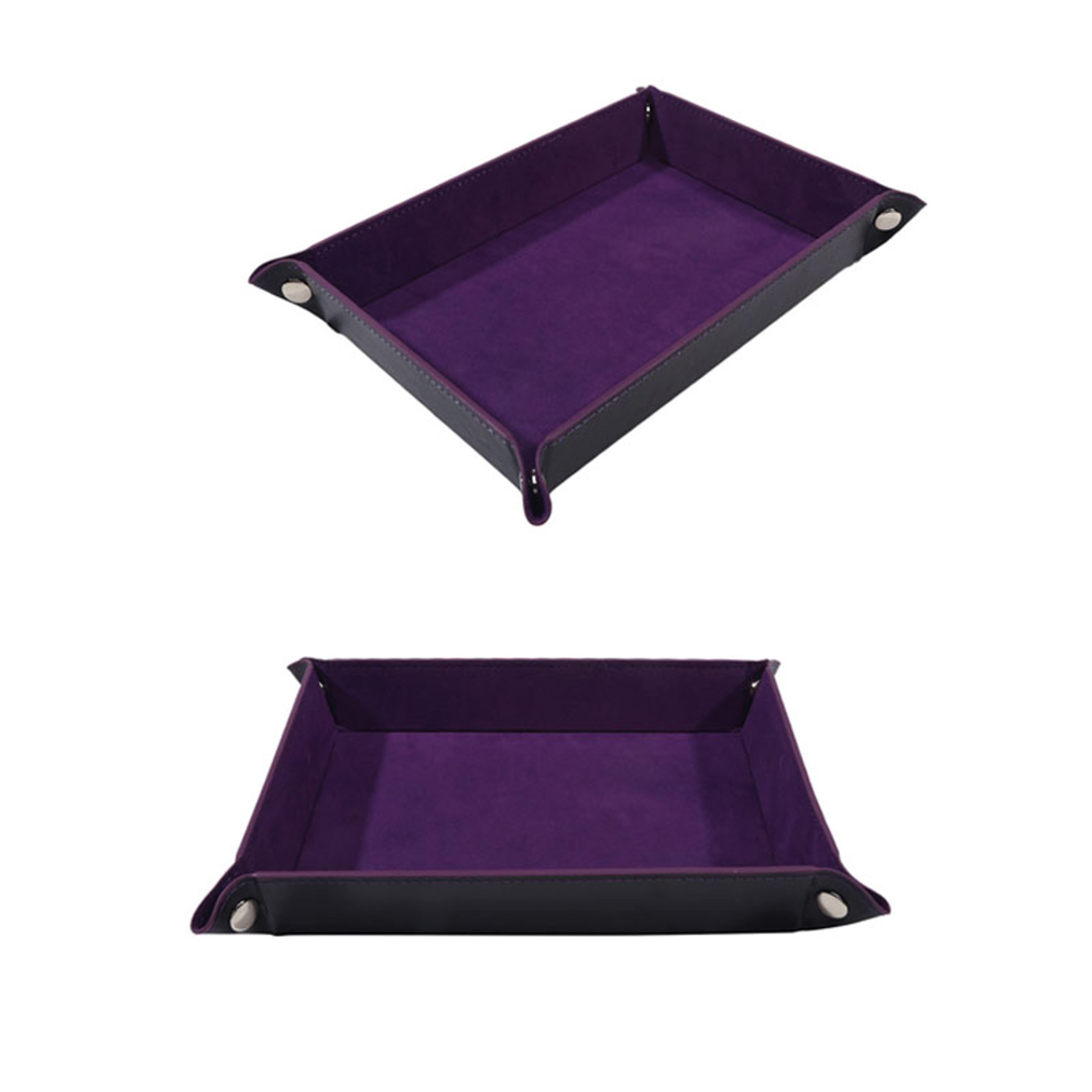 Premium PU Leather Folding Jewelry  Dice Storage Tray 4
