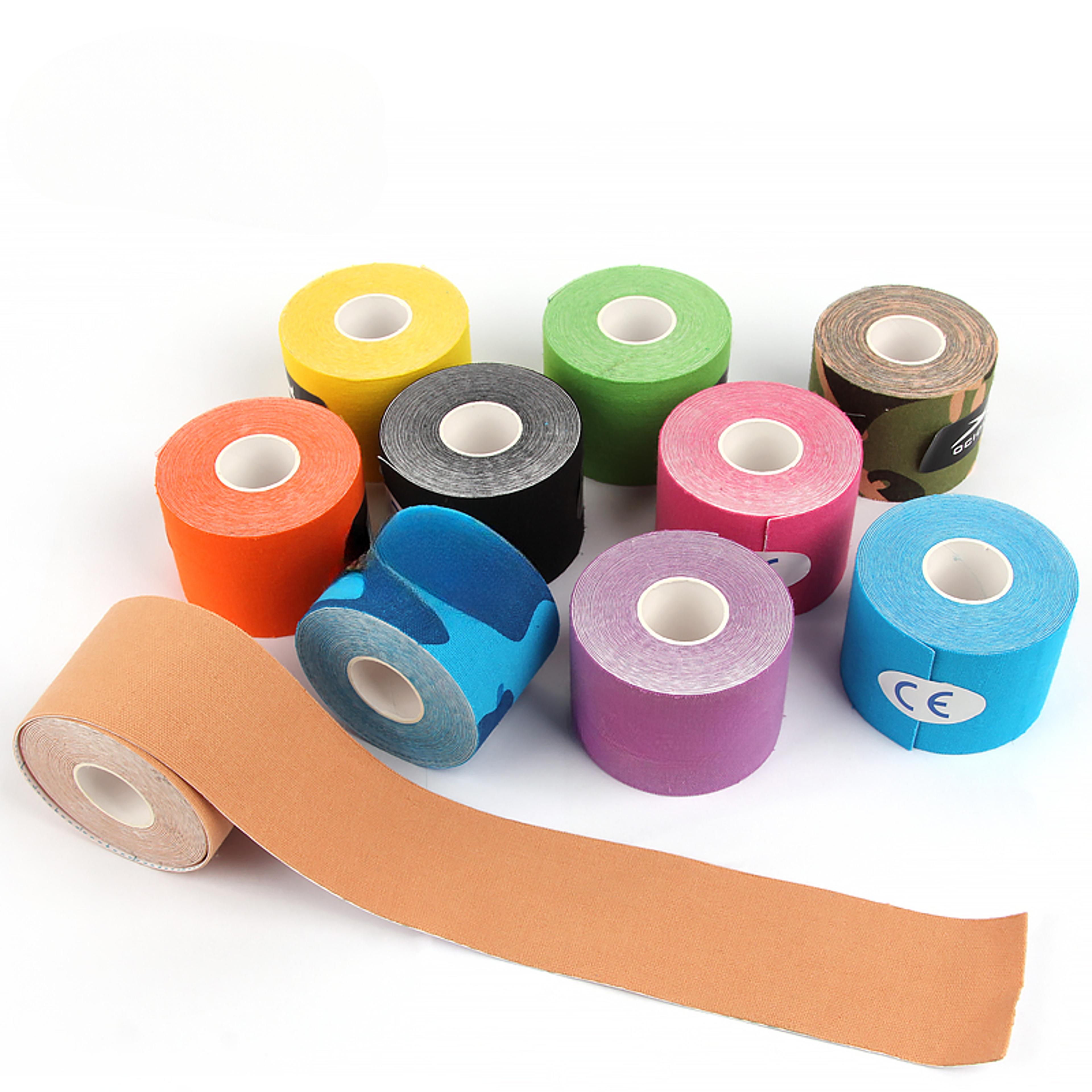 elastic kinesiology tape for muscle support and sports taping