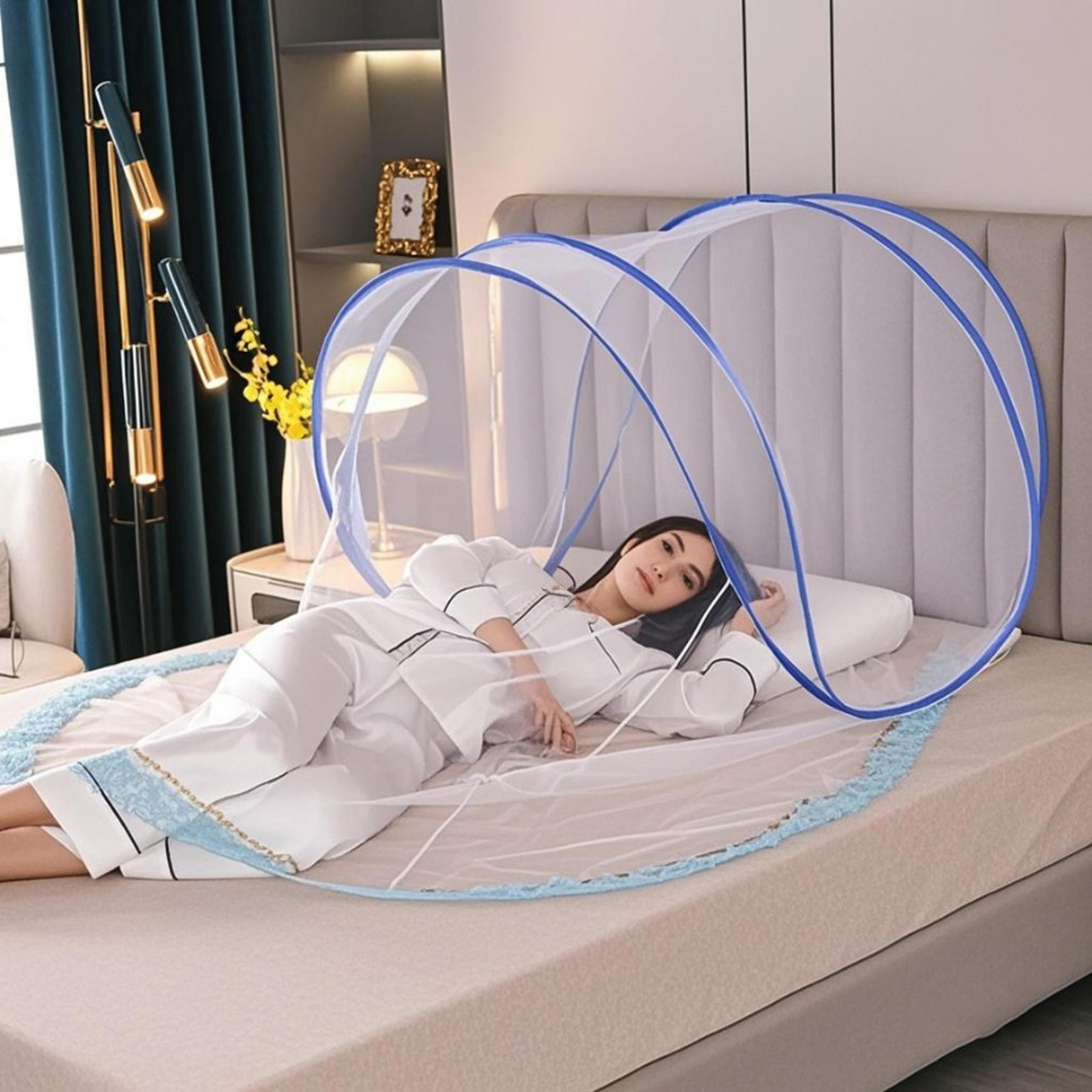 no assembly portable mosquito net for single bed travel and summer sleep protection
