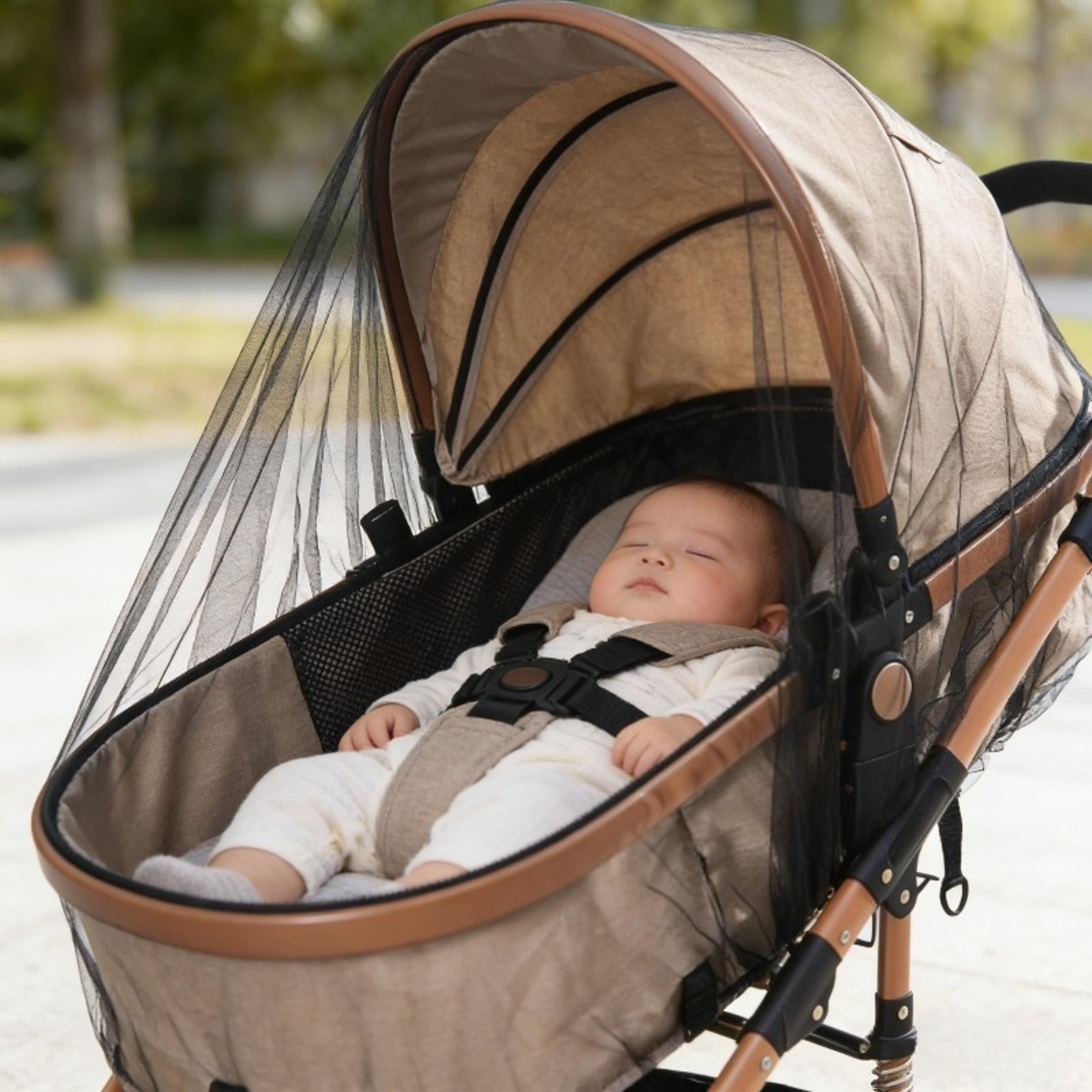 Full Coverage Baby Stroller Mosquito Net Breathable Bug Protection Cover 0