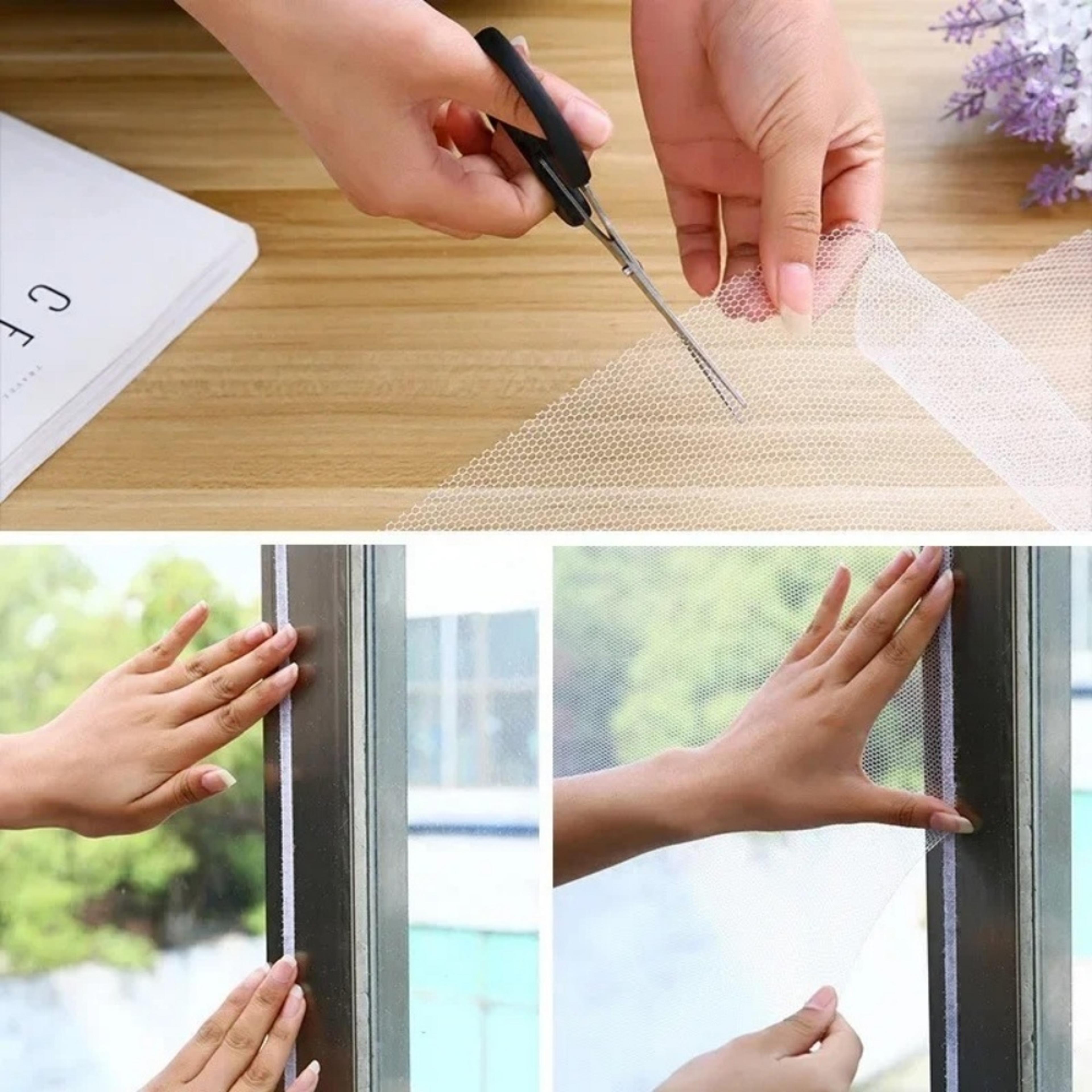 Reusable Window Mosquito Net Self Adhesive Fly Screen Mesh 1