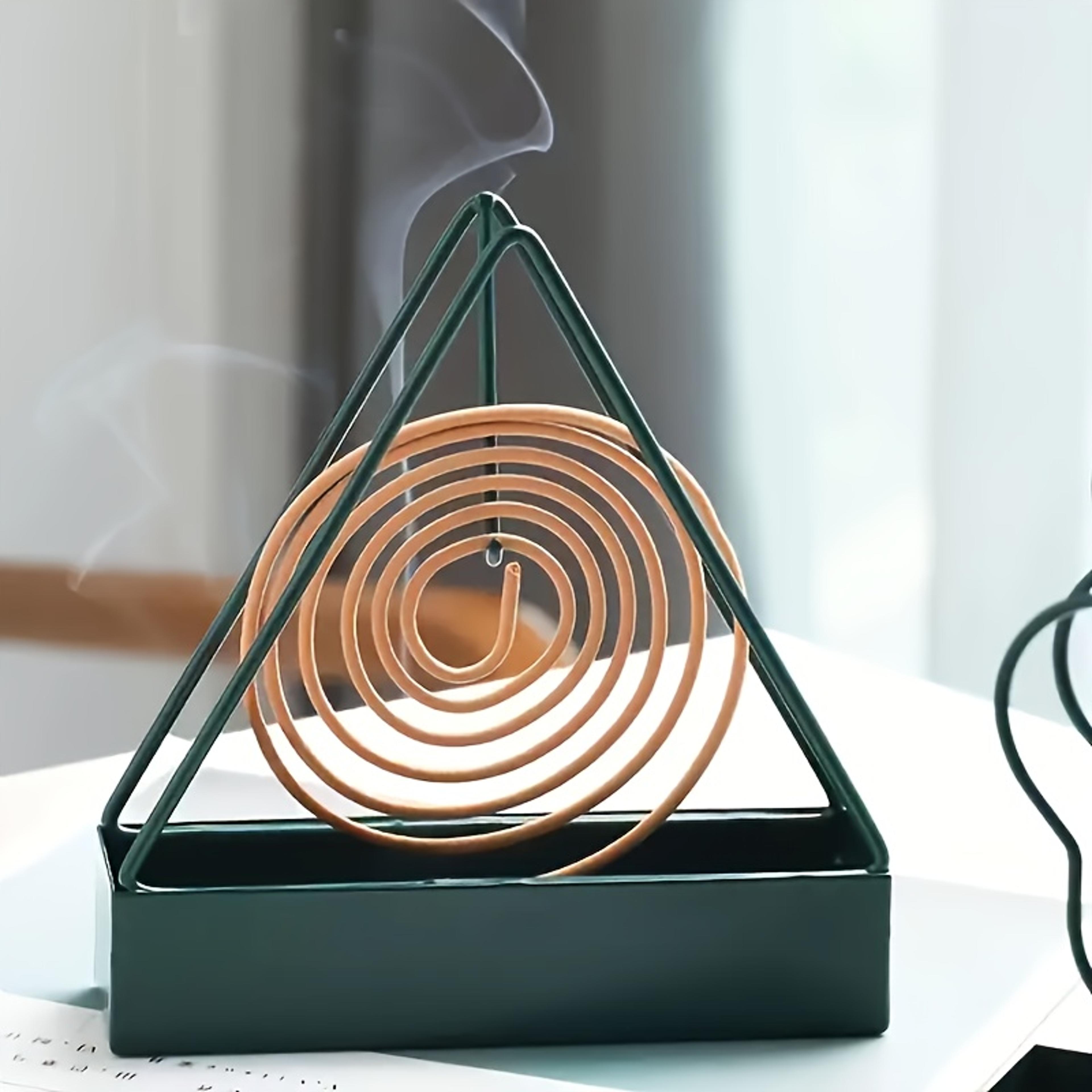 Triangular Iron Mosquito Coil Holder Ash Catcher Tray For Home And Patio 0