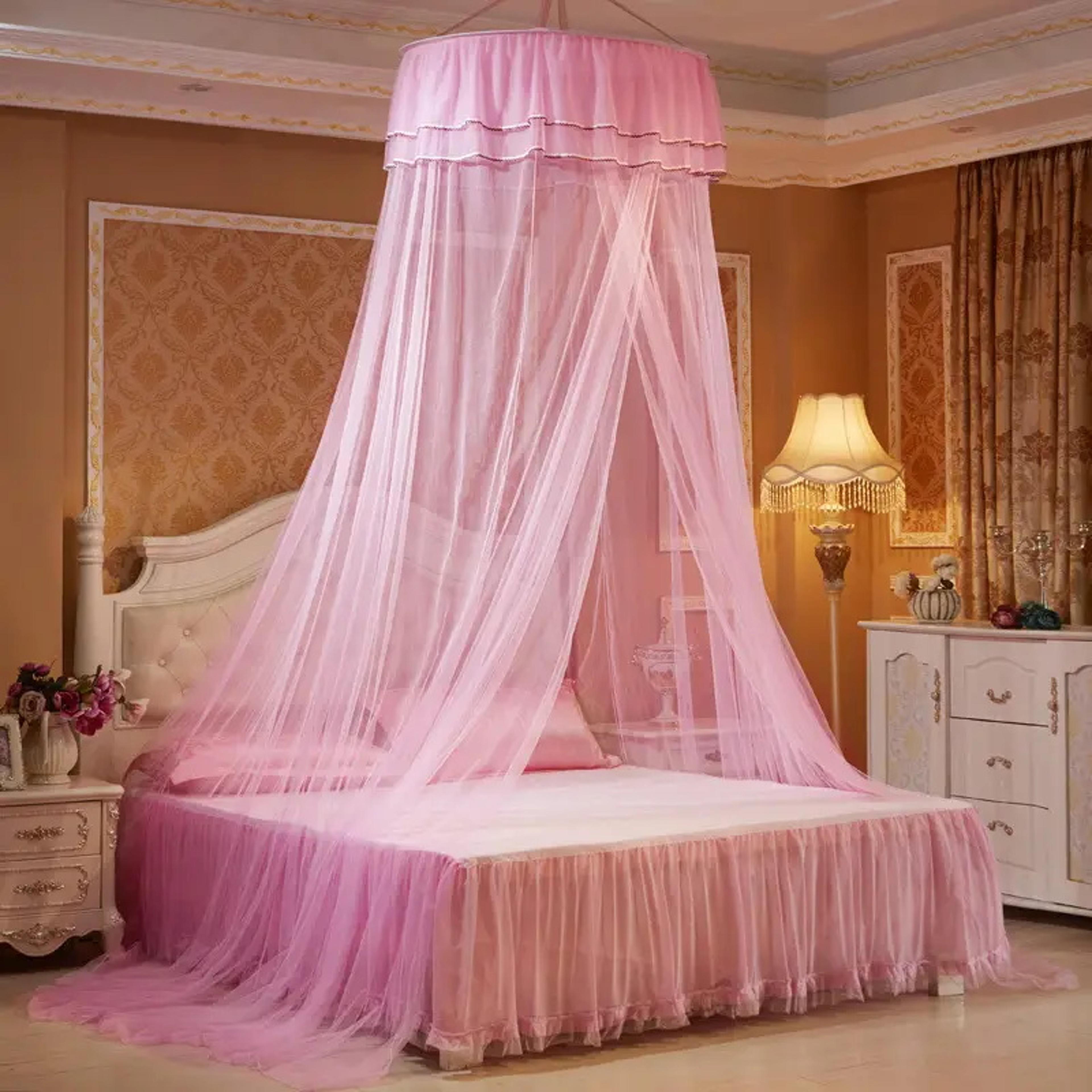 Princess Mosquito Net Ceiling Bed Canopy With Luminous Butterfly Decor 8