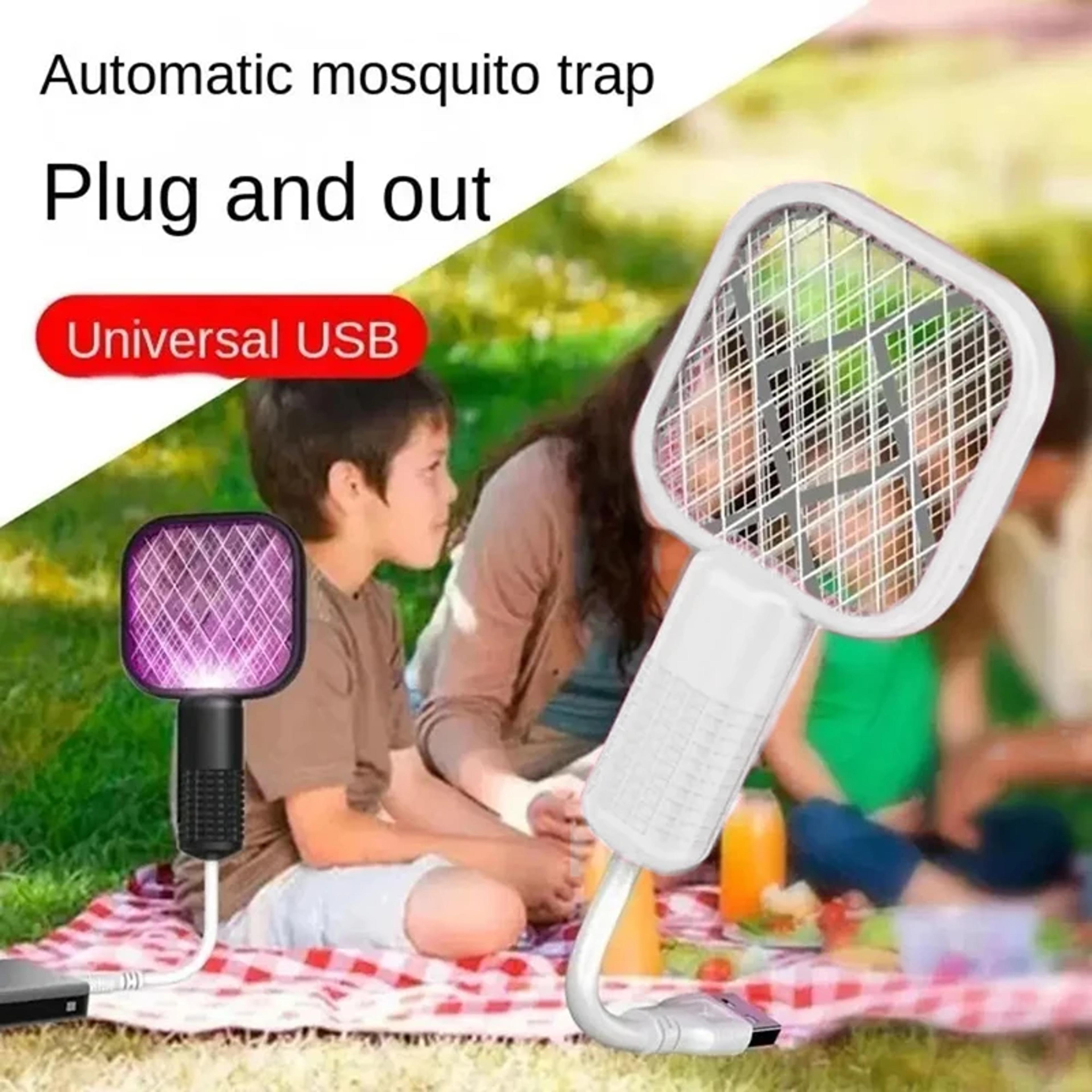 Rechargeable Electric Mosquito Swatter With UV Bug Zapper Light 1