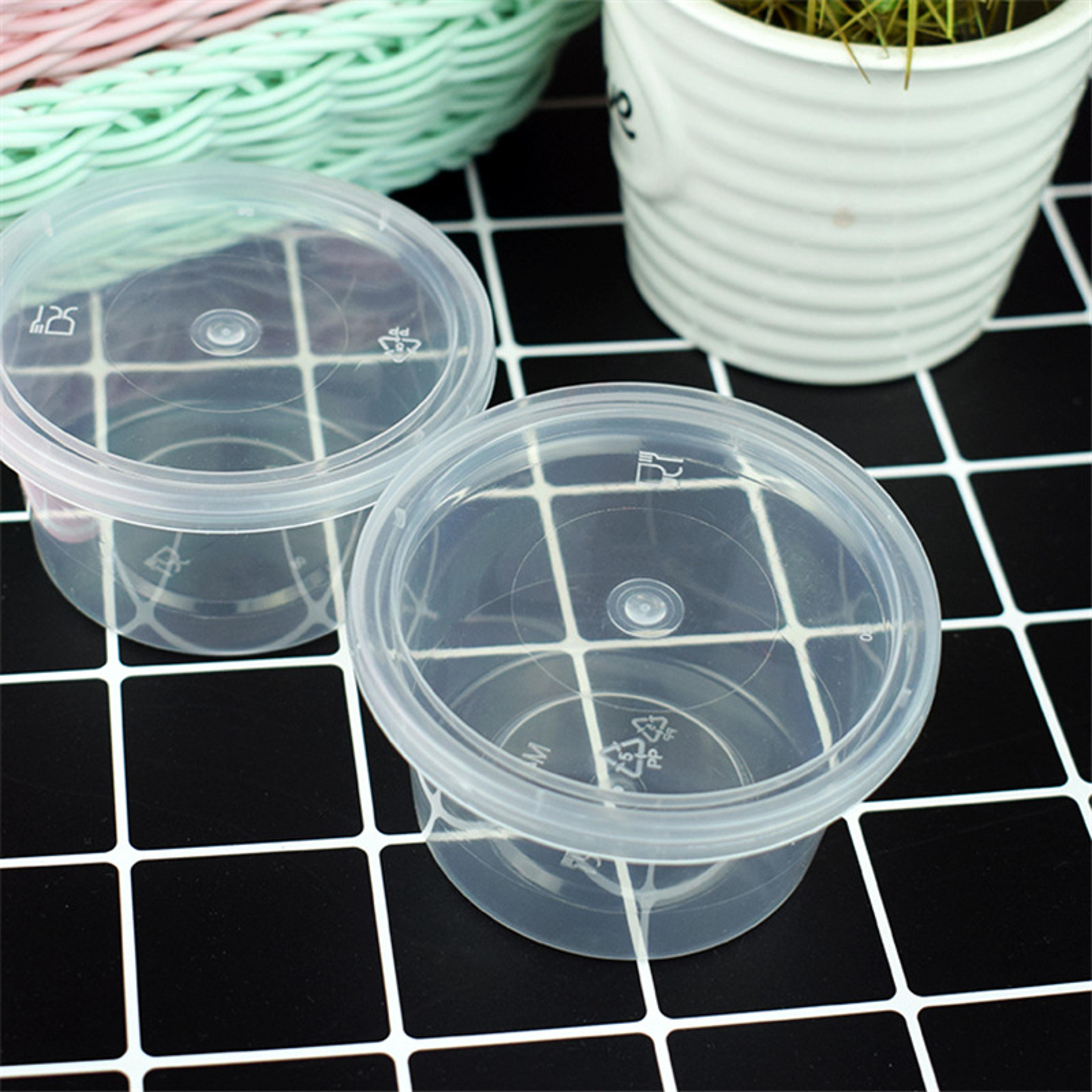 Disposable Sauce Cups Plastic Containers With Lids 1