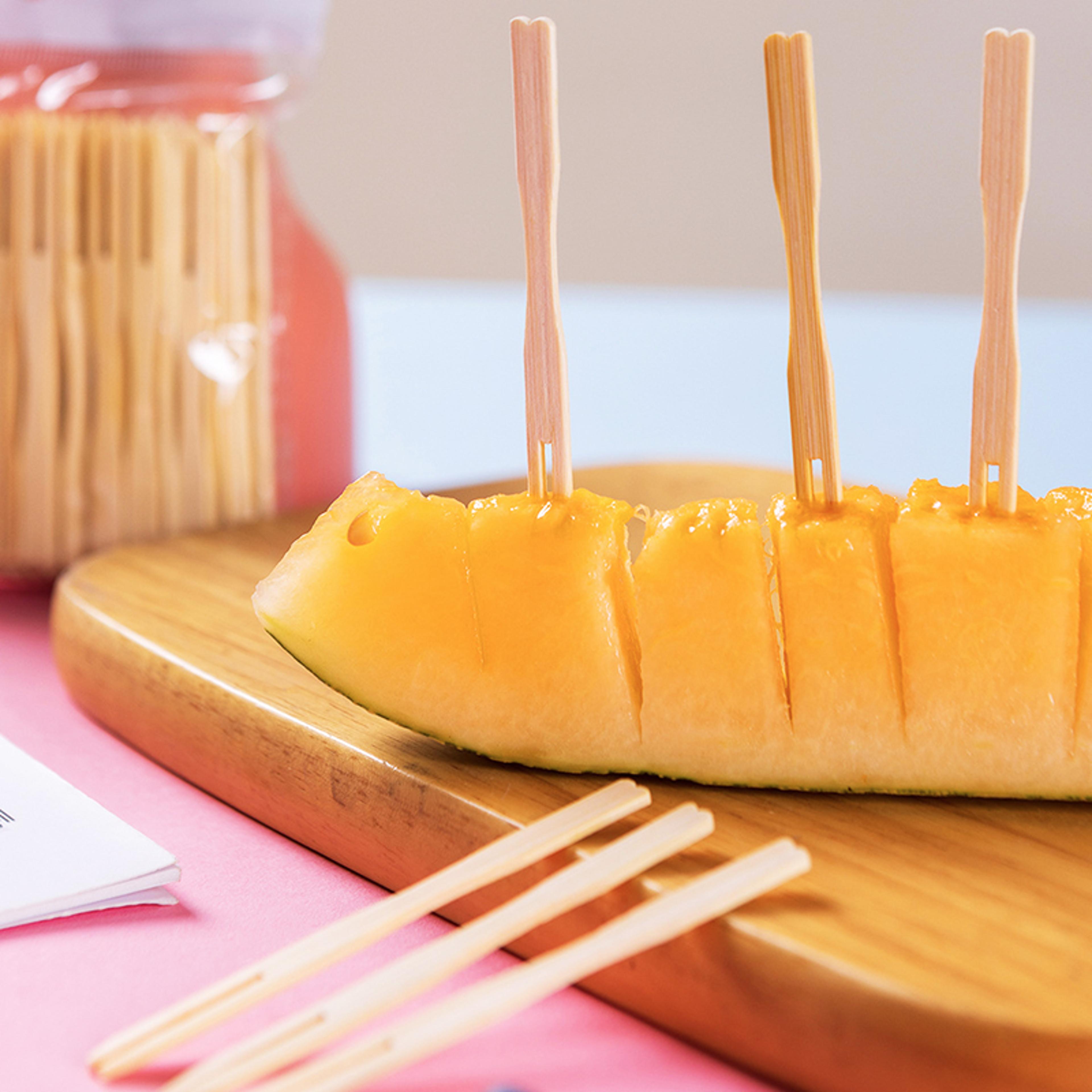 Mini Bamboo Fruit Picks  Disposable Appetizer Forks 1