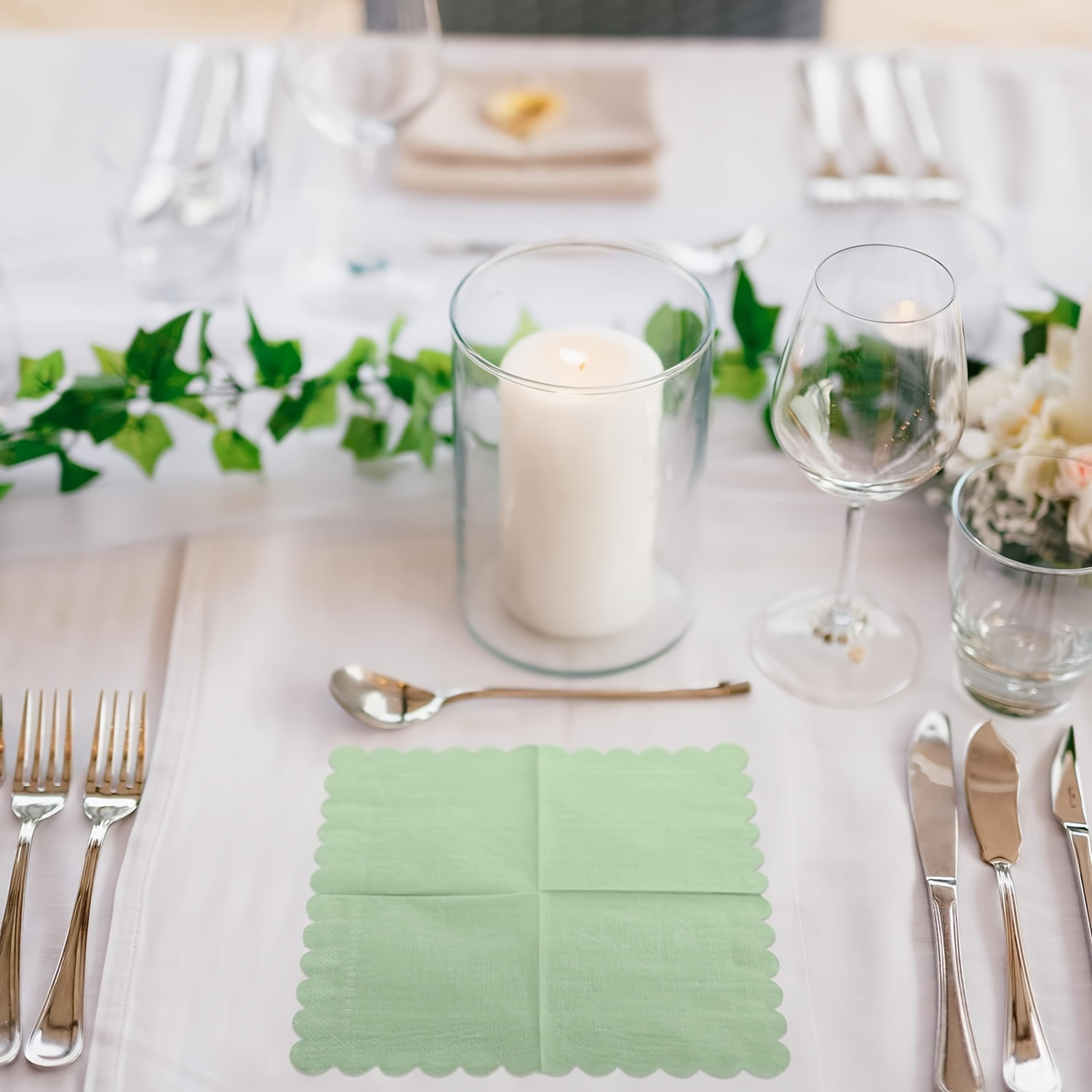 Green Paper Napkins For Wedding Table Party Dinner  Event Decor 2