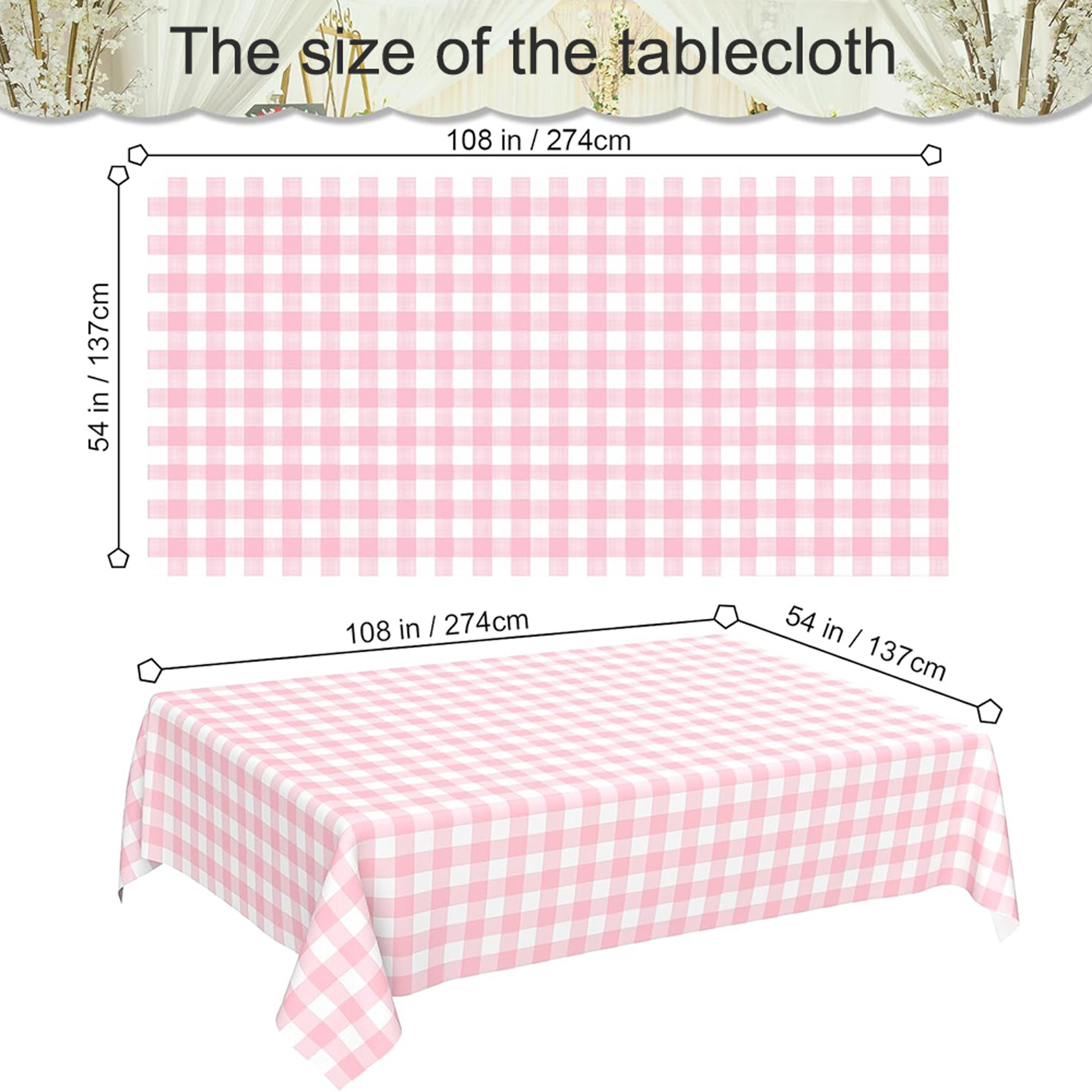 Premium Disposable Checkered Tablecloth Plastic Party Table Cover  Picnic Decor 4