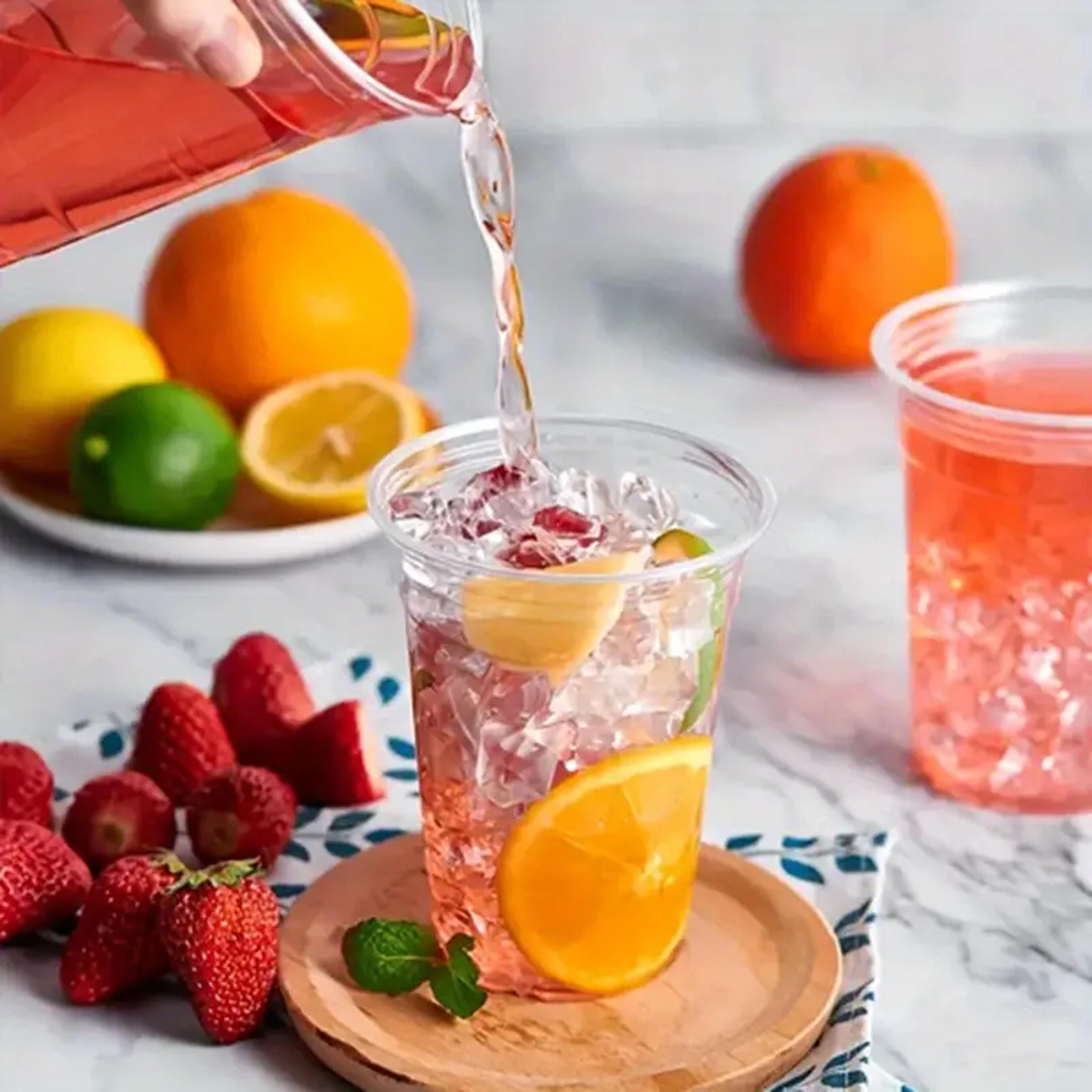 Disposable Plastic Cups Food Safe Drinking Cups For Hot  Cold Beverages 1