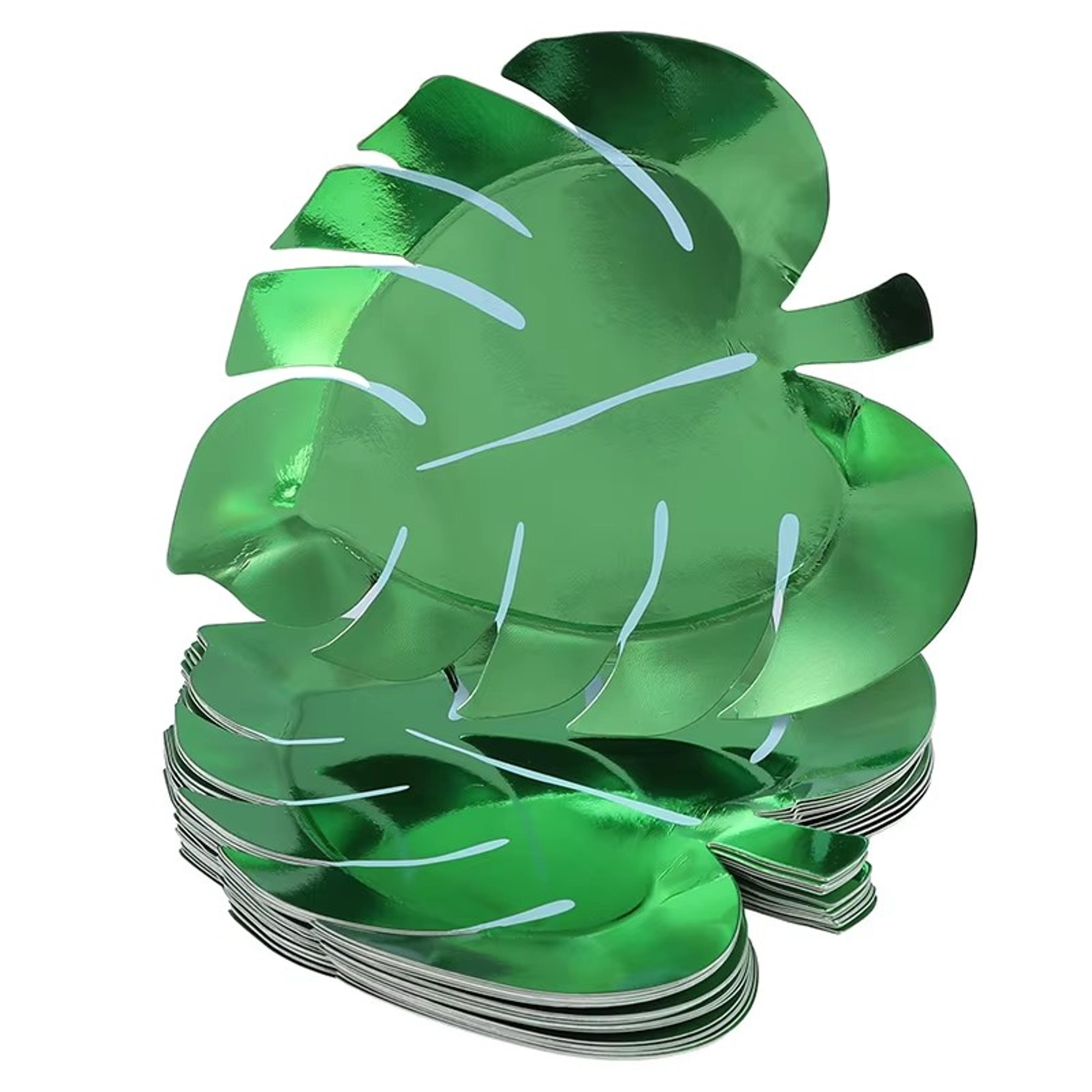 Palm Leaf Party Plates For Beach  Summer Birthday Parties 6