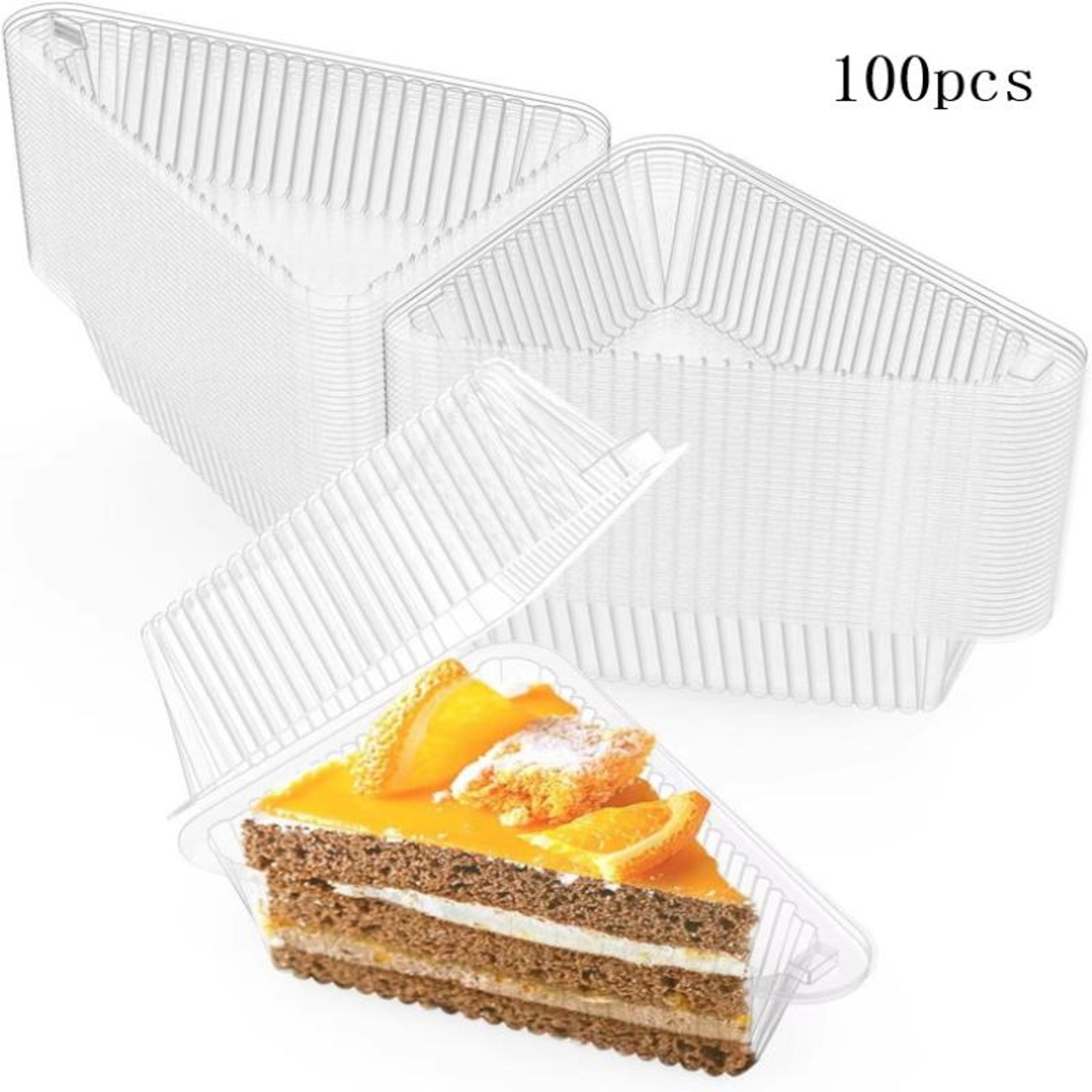 Premium Triangle Cake Slice Boxes Clear Plastic Cake Slice Containers 6