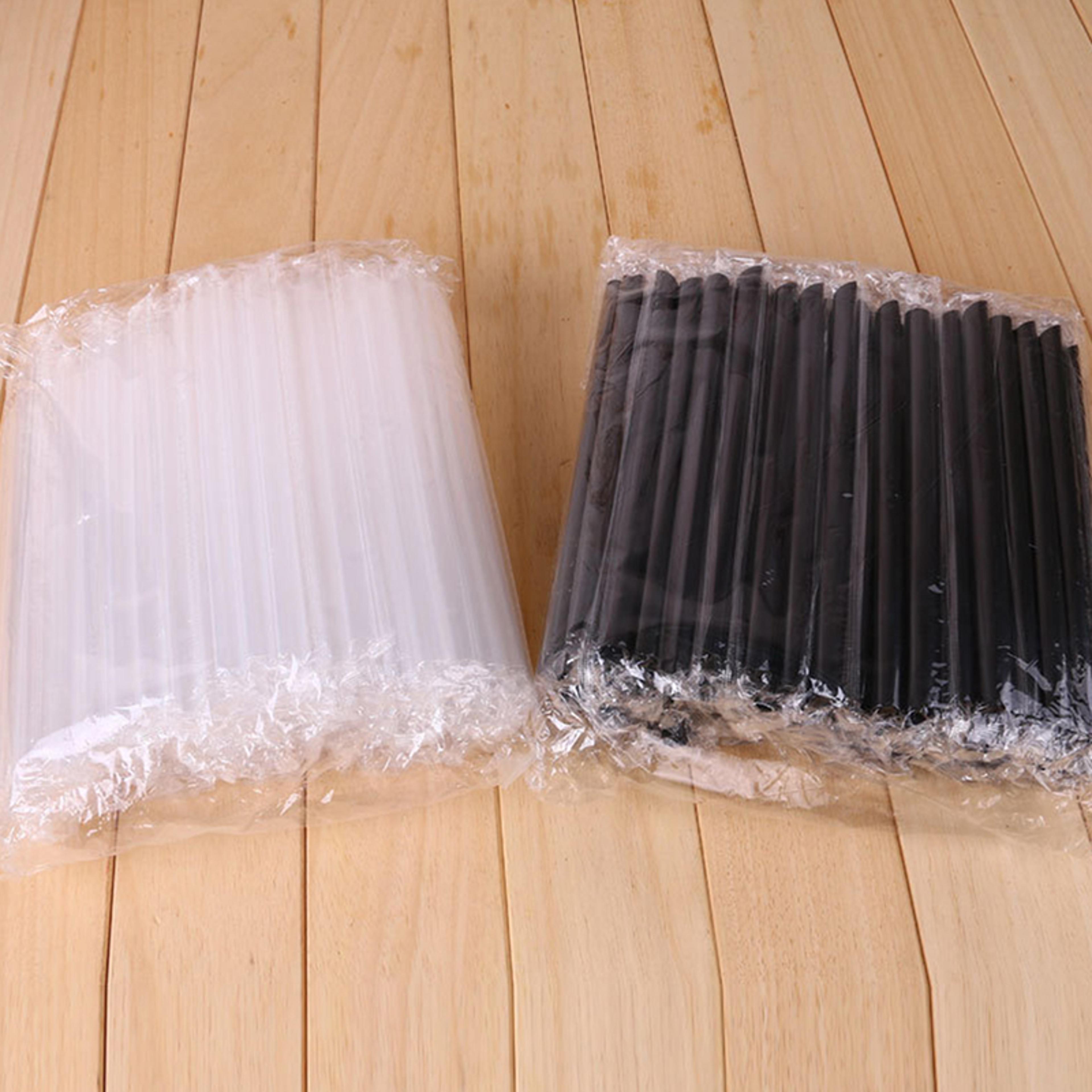 Wide Bubble Tea  Boba Smoothie Straws Plastic Drinking Straws 0