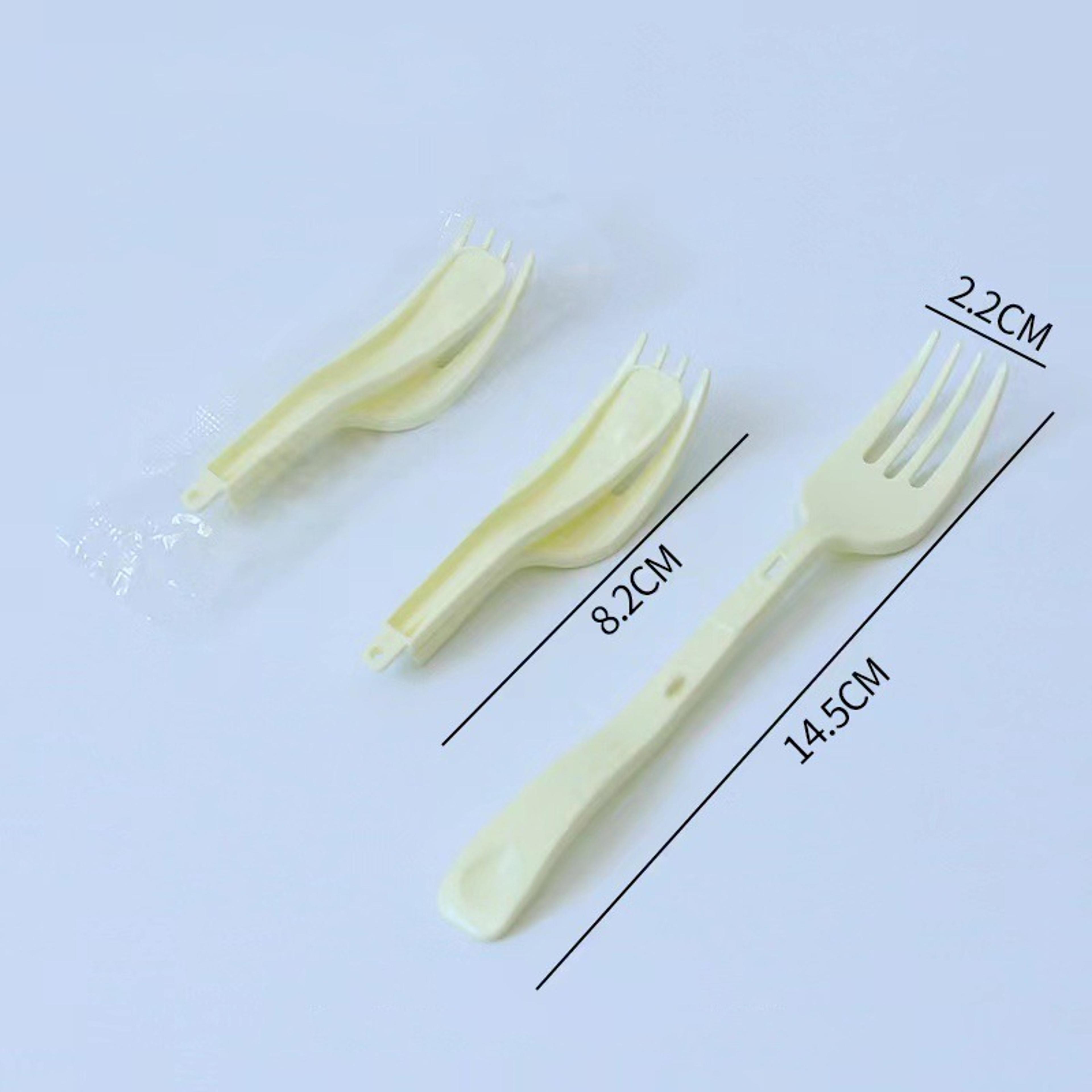 Compact Foldable Tableware  Portable Disposable Cutlery Set For Outdoor 3