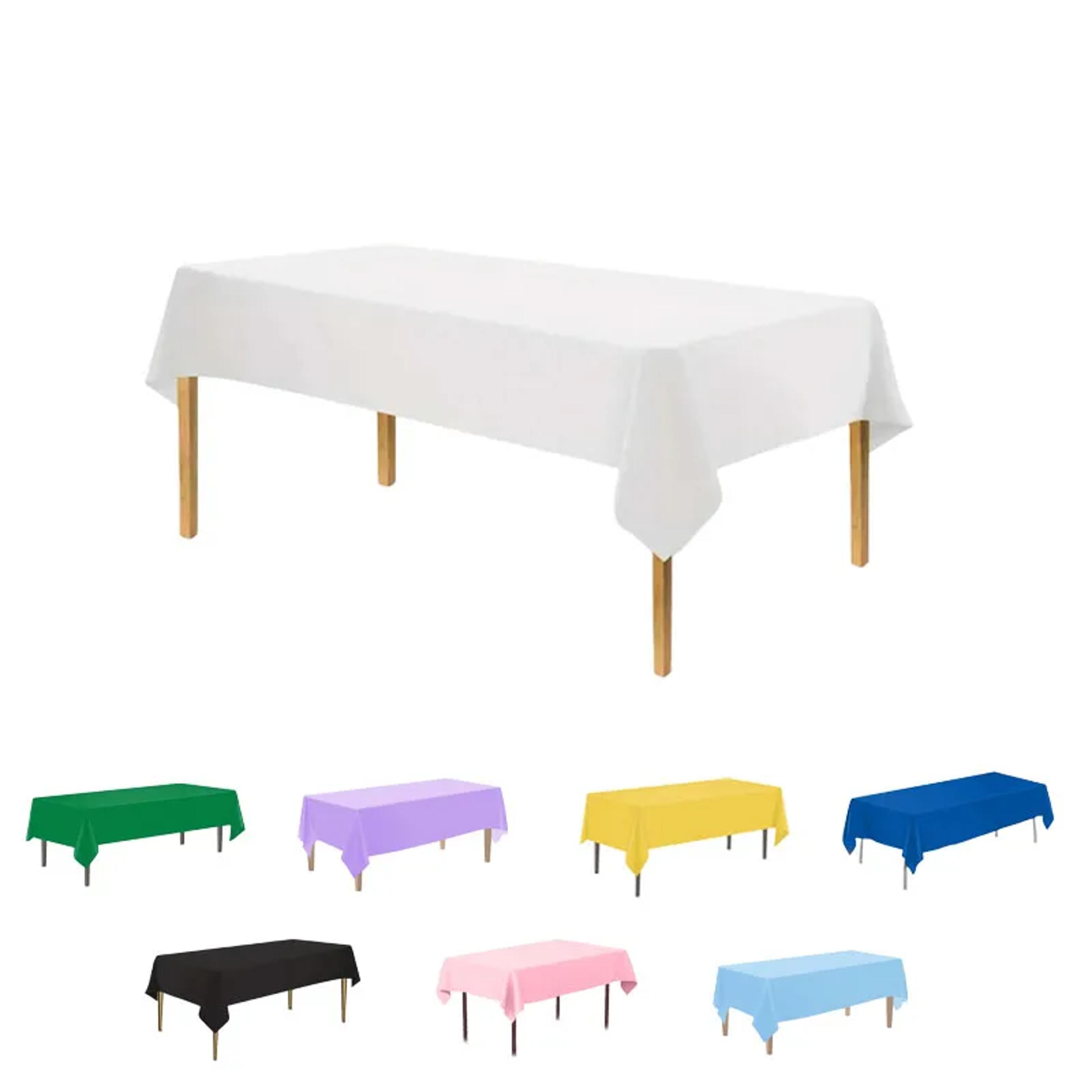 Premium Rectangle Disposable Party Tablecloth Waterproof Easy Clean Table Cover 0