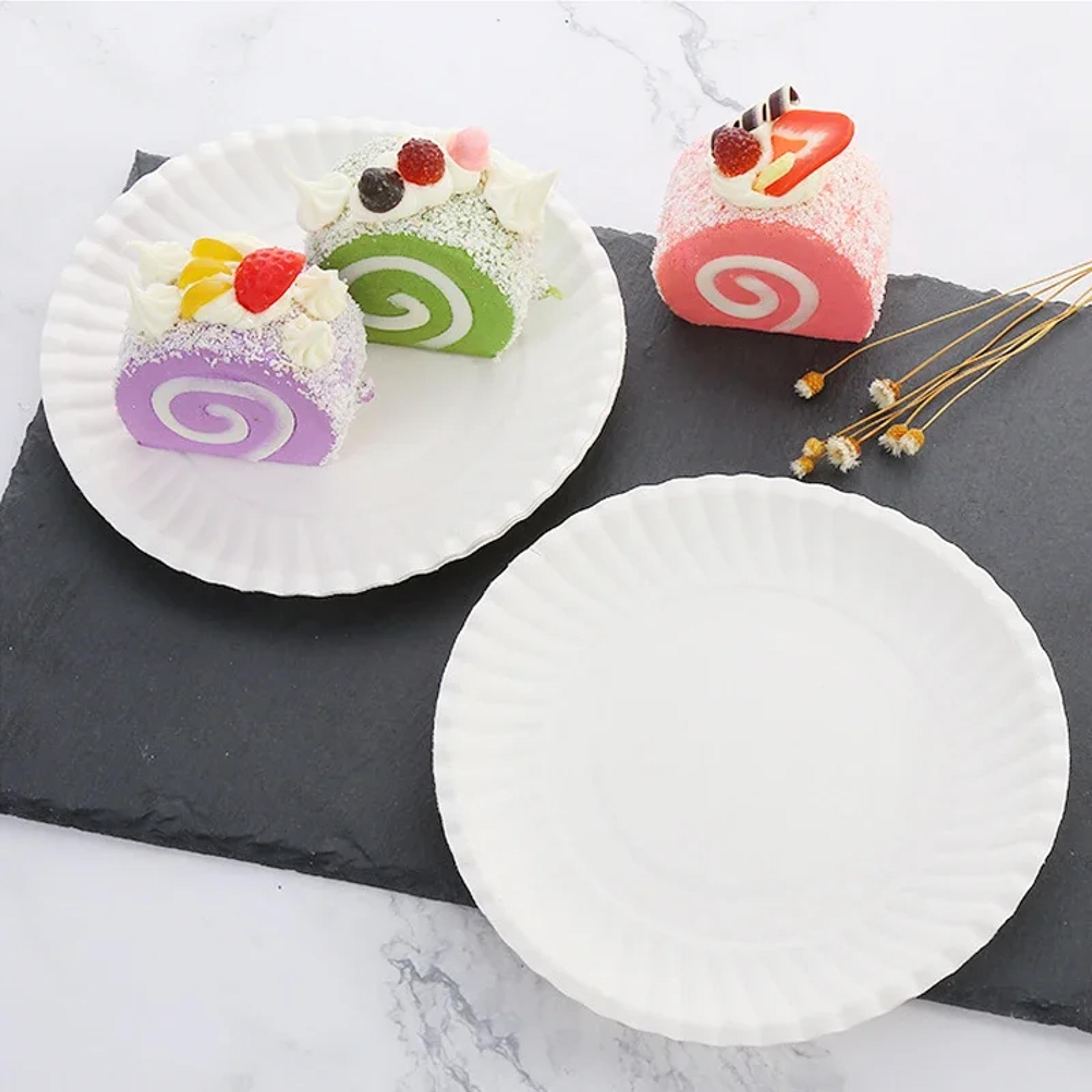 Disposable Paper Plates Round Dessert Plates For Events  Everyday 4