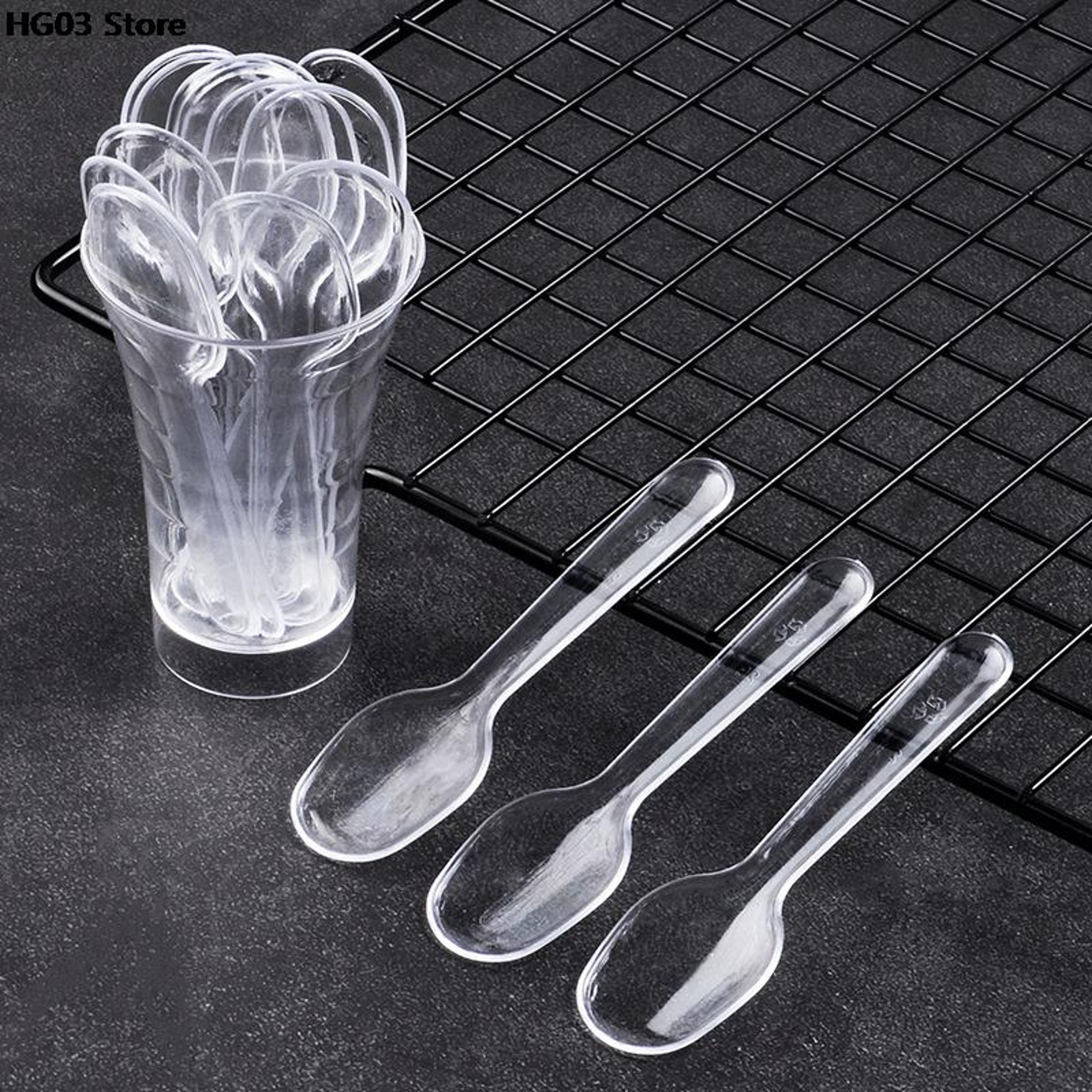 Premium Mini Disposable Spoons Plastic Dessert Spoons For Parties  Events 1
