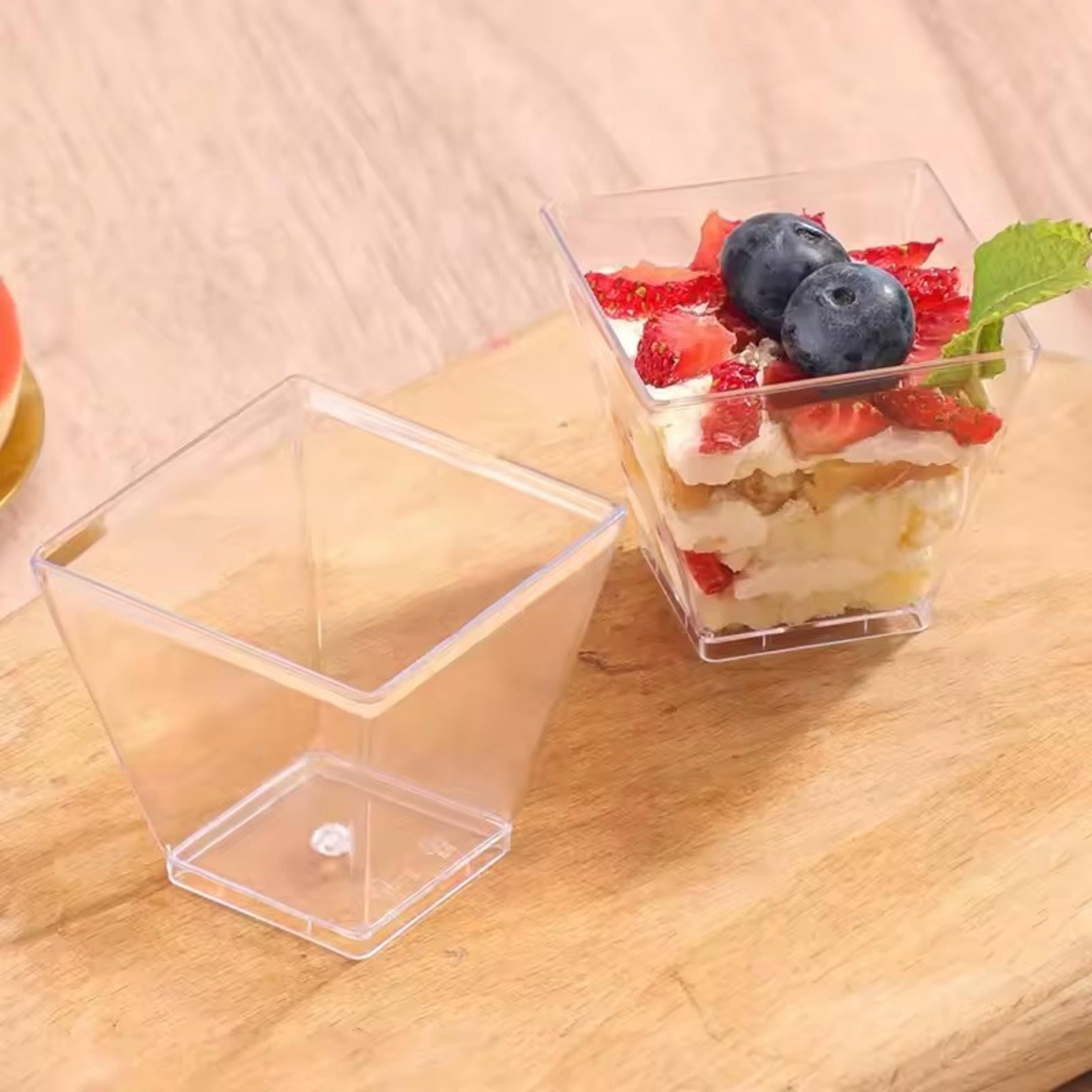 Premium Clear Mini Dessert Cups Disposable Party  Food Serving Cups 1