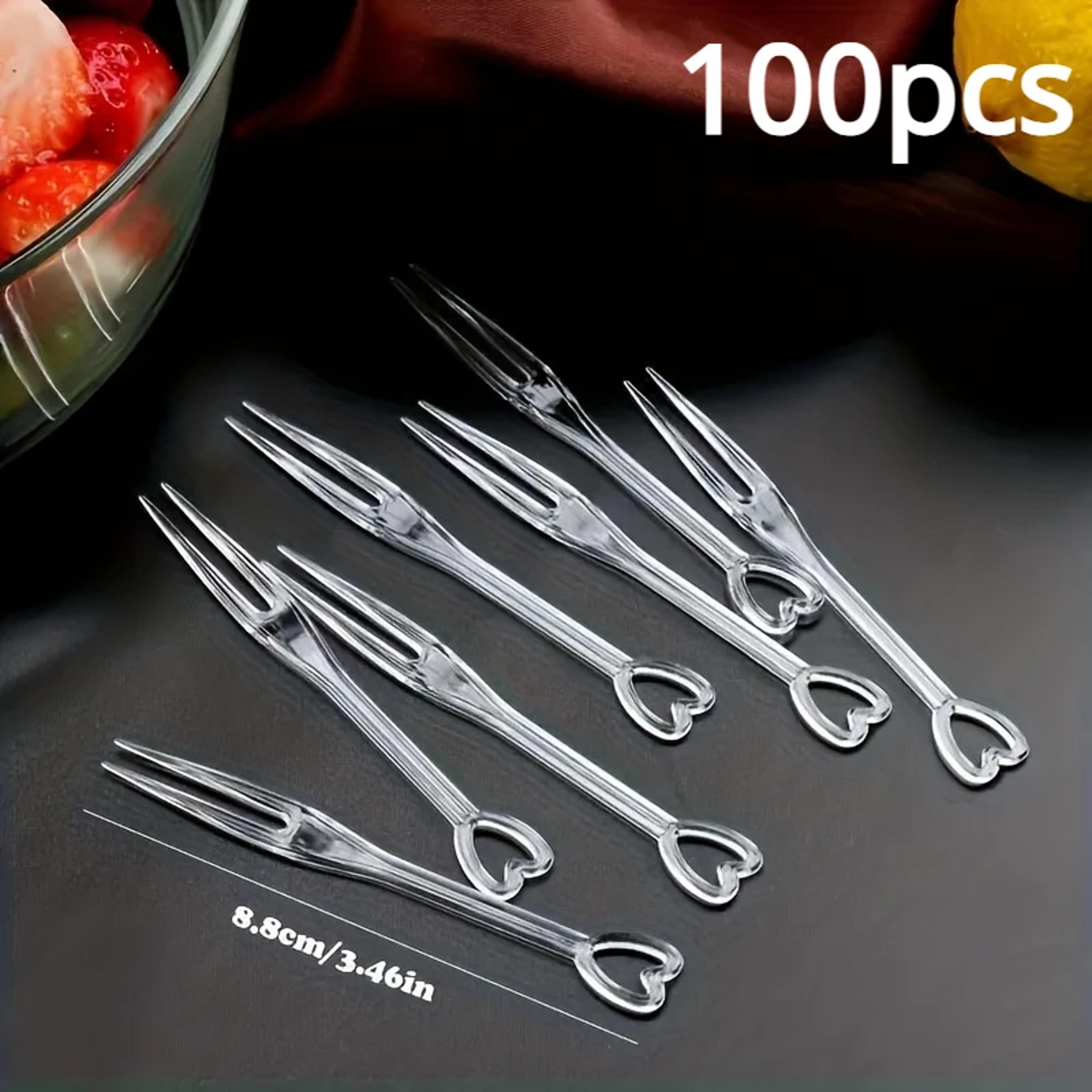 Mini Disposable Fruit  Cake Forks Premium Party Tableware  Appetizer Picks 7