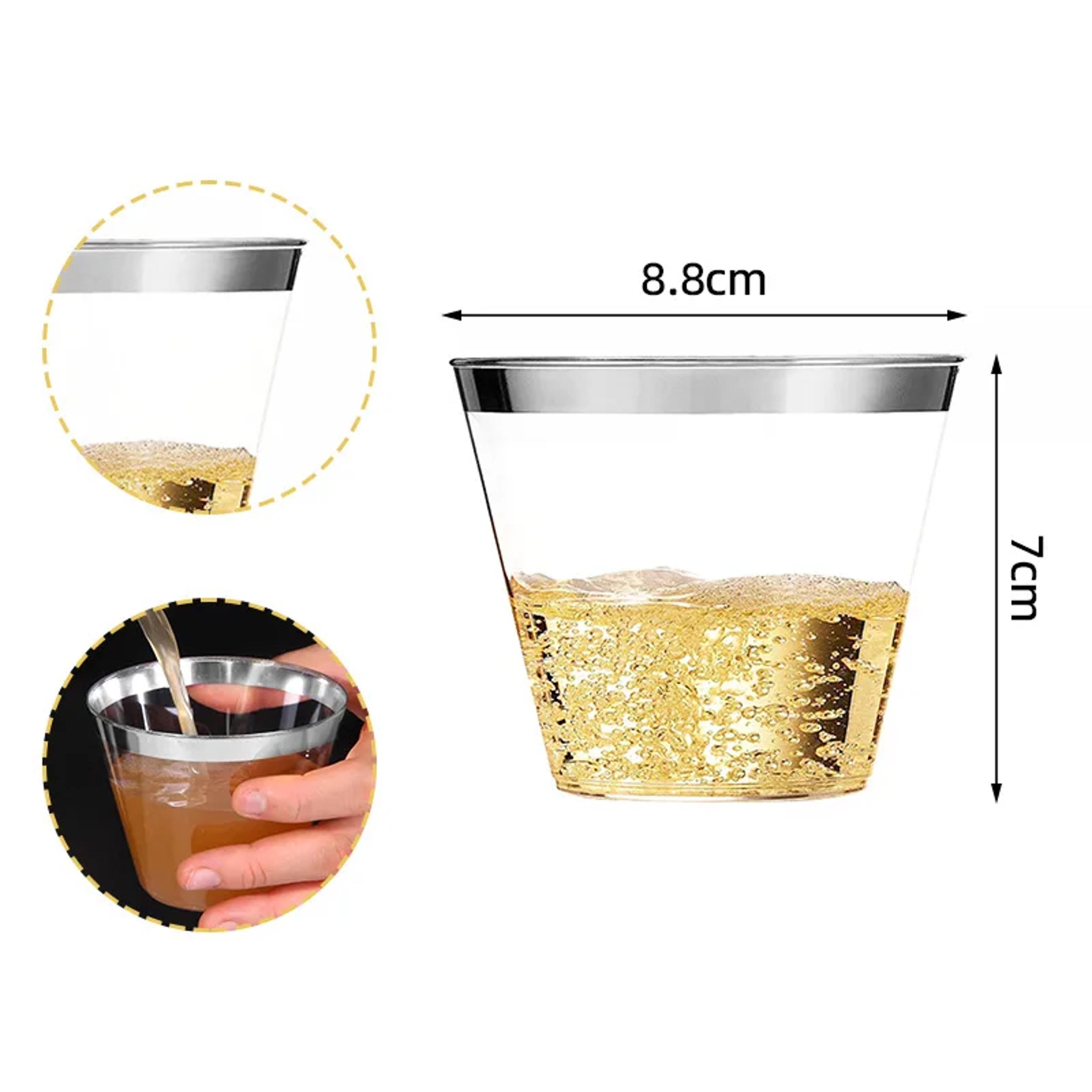 Premium Disposable Clear Plastic Champagne Cups Party  Event Drinkware 6