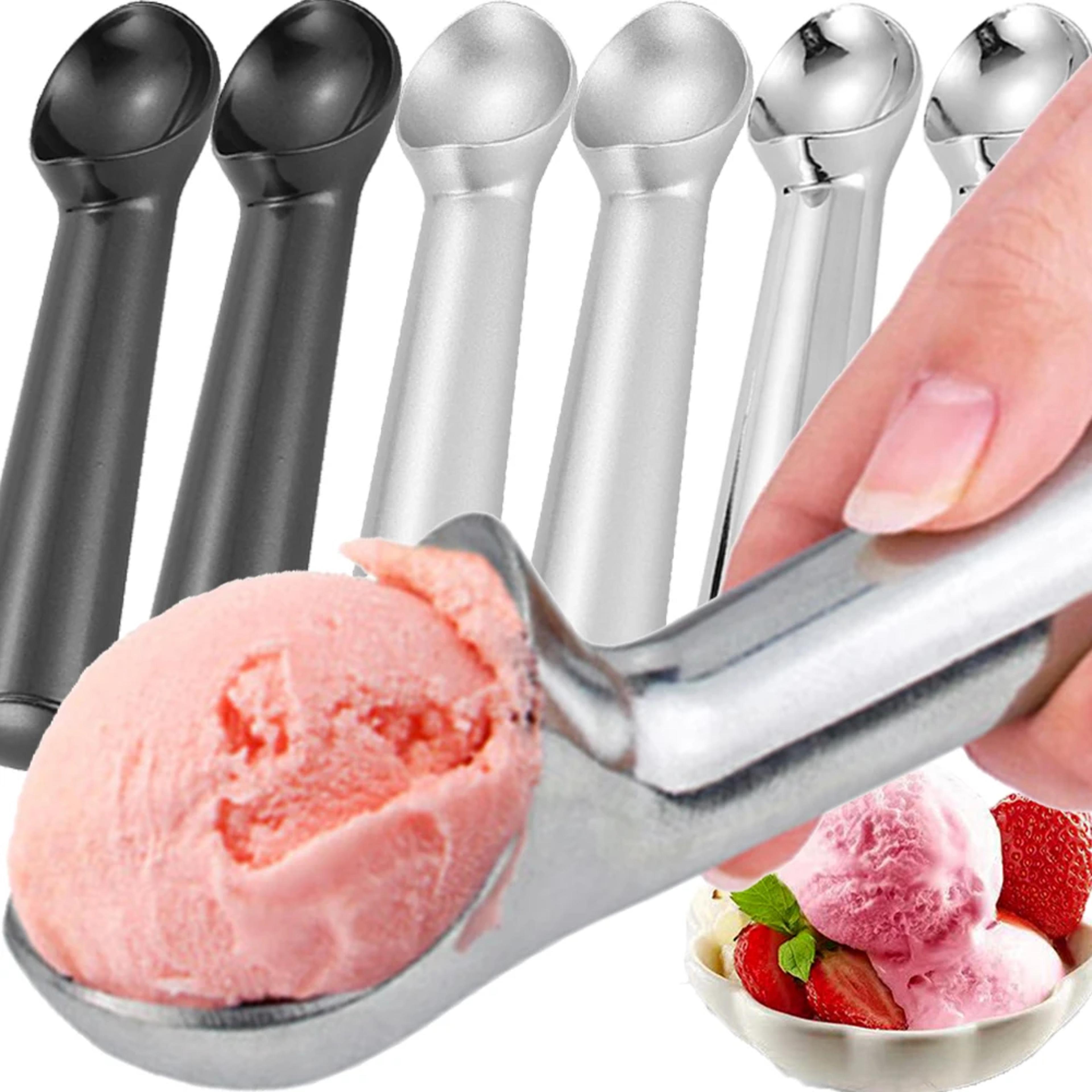 premium stainless steel ice cream & dessert spoon long handle ice cream serving tool