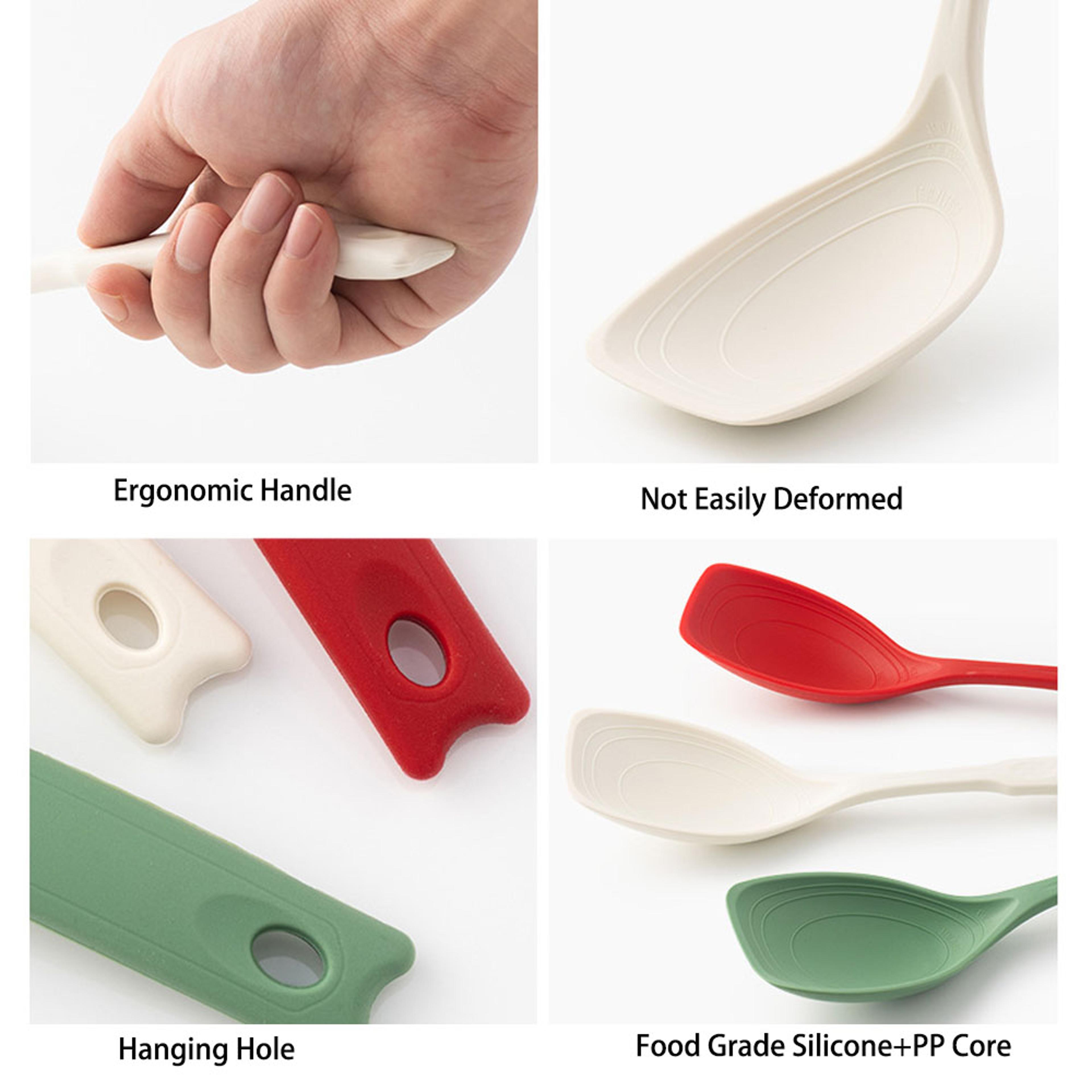 Heat Resistant Silicone Cooking Spatula  Spoon Large Flexible 3