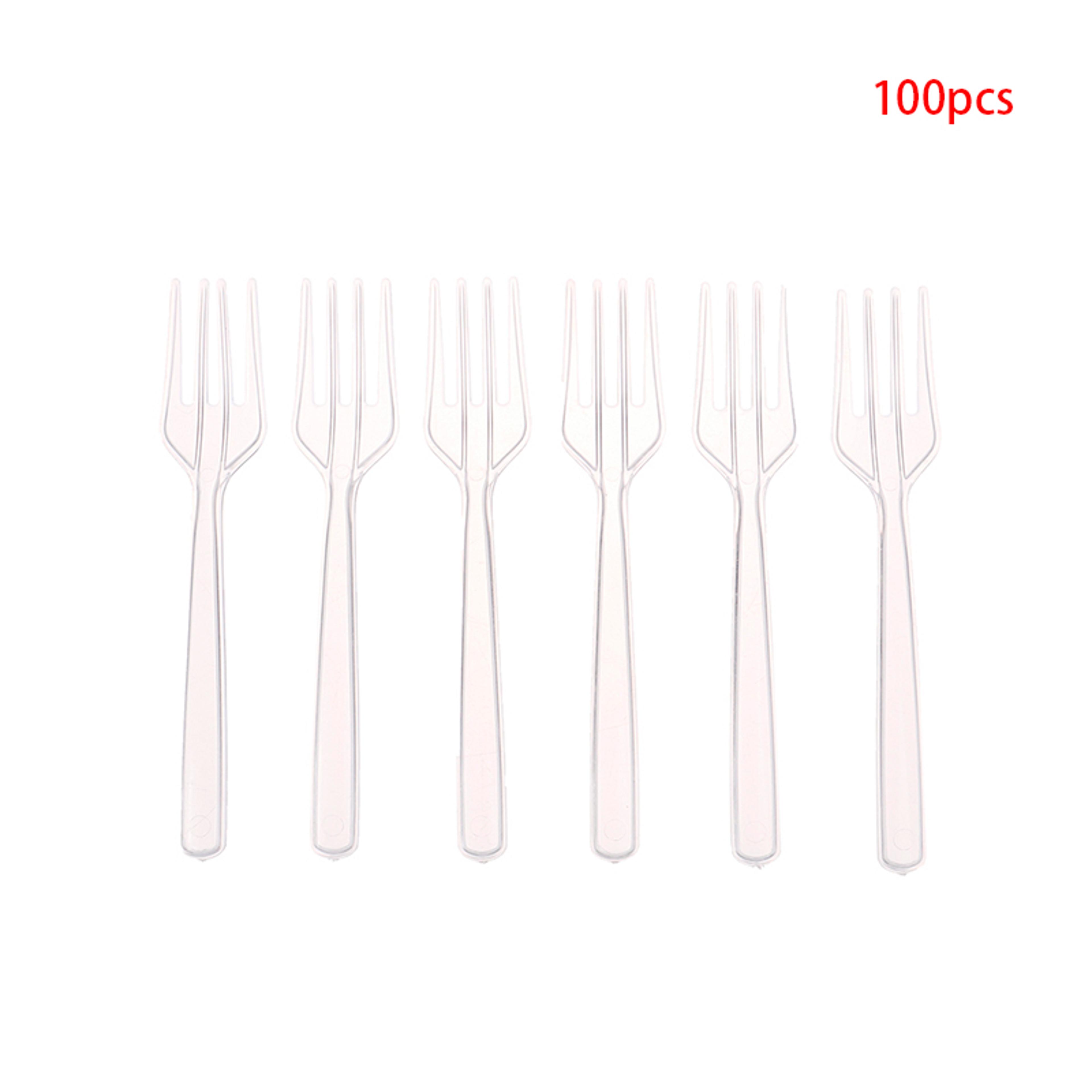 Premium Party Fruit Forks  Disposable Plastic Forks Set For Events 6