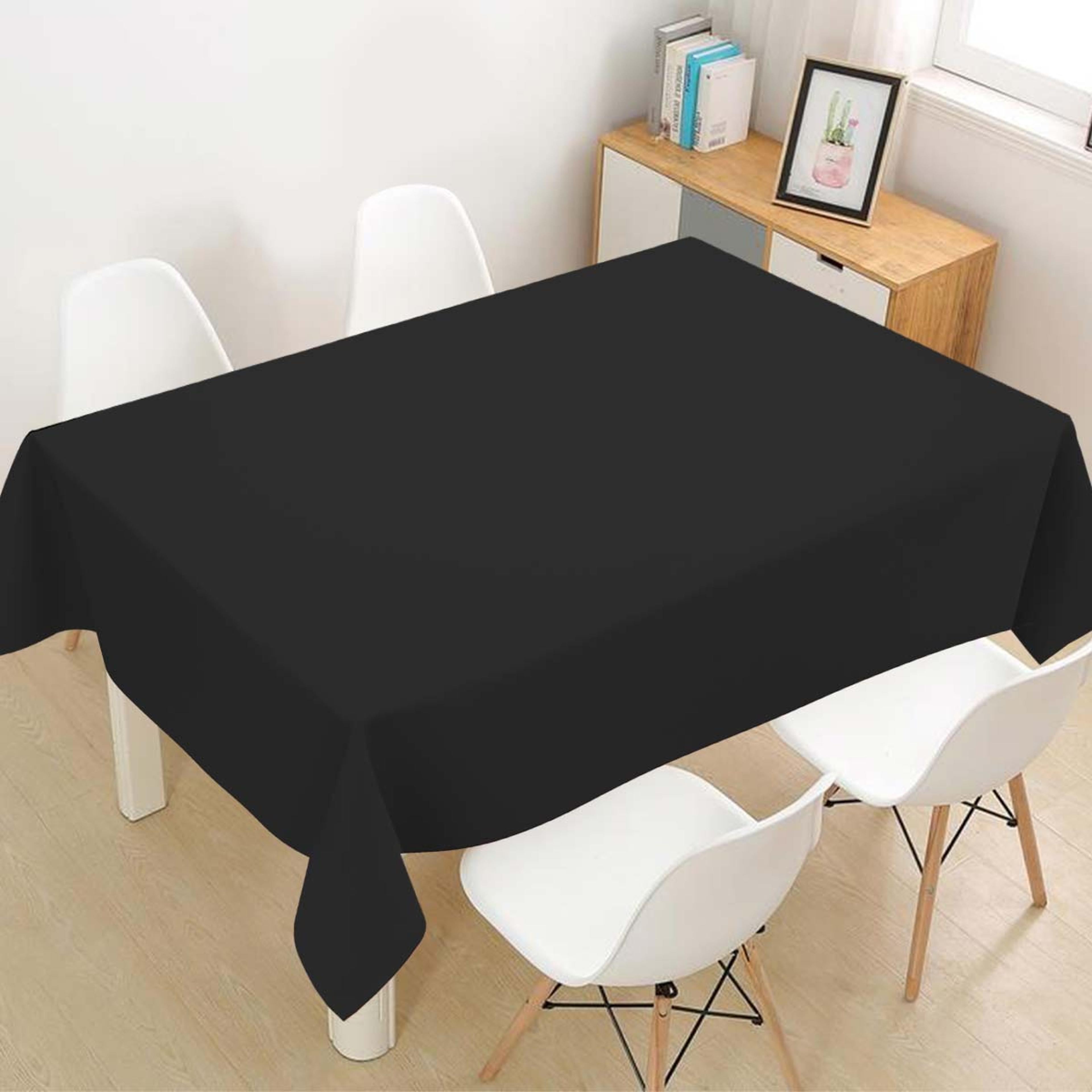 Black Party Table Cover Disposable Plastic Tablecloth For Wedding  Event Decor 0