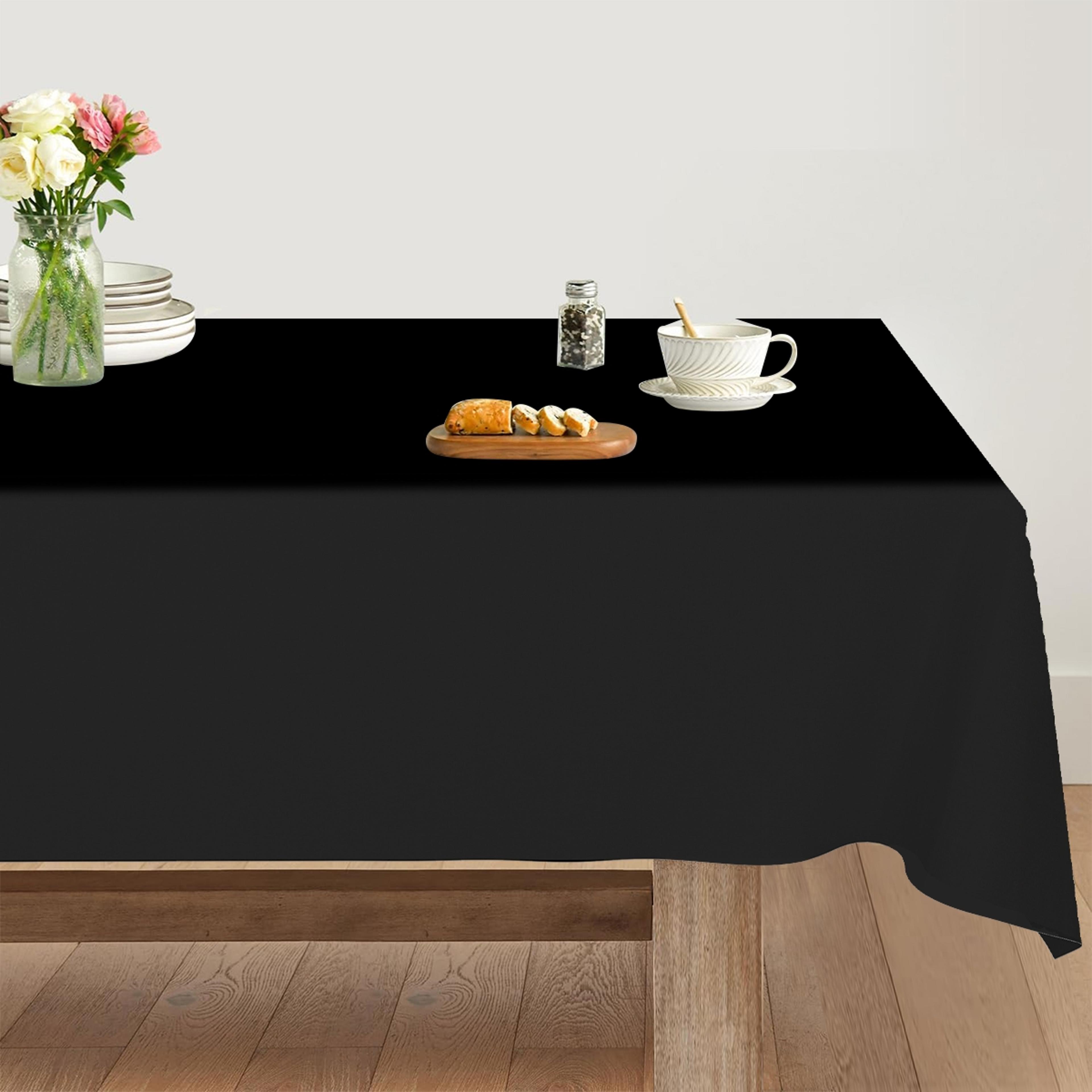 Black Party Table Cover Disposable Plastic Tablecloth For Wedding  Event Decor 1