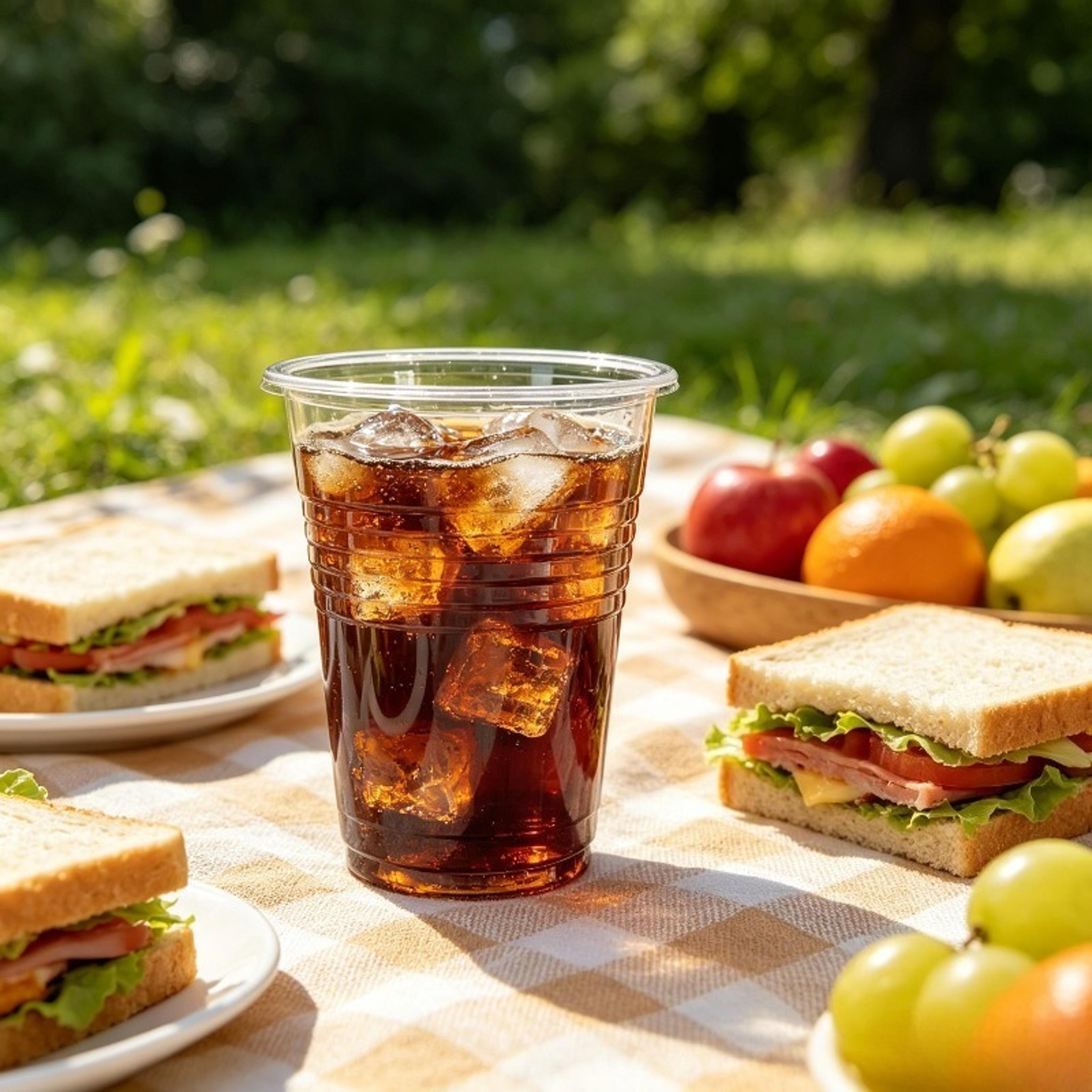 Premium Clear Outdoor Disposable Plastic Cups Party  Picnic Drinkware 3