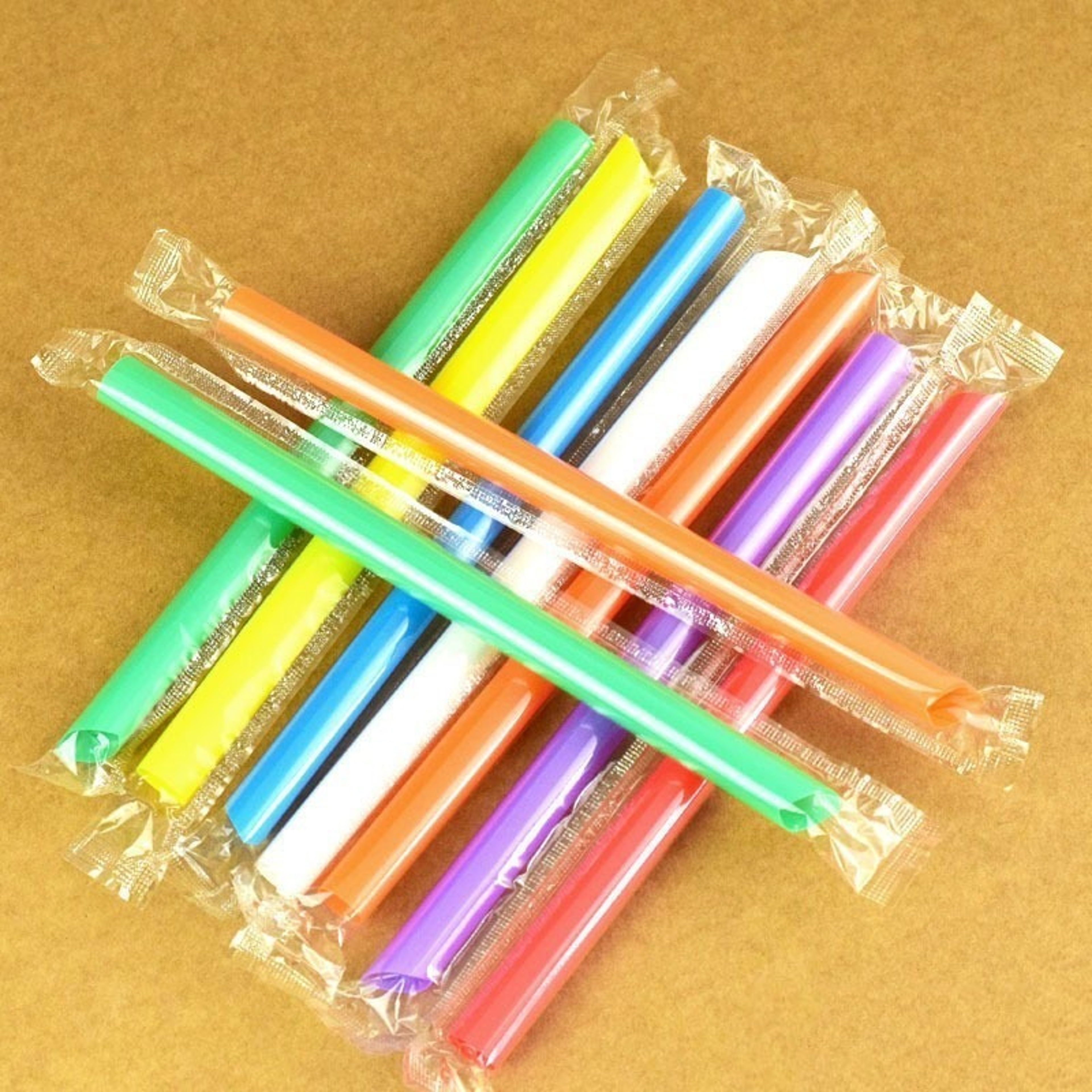Premium Multicolor Disposable Wide Milkshake  Bubble Tea Straws 4