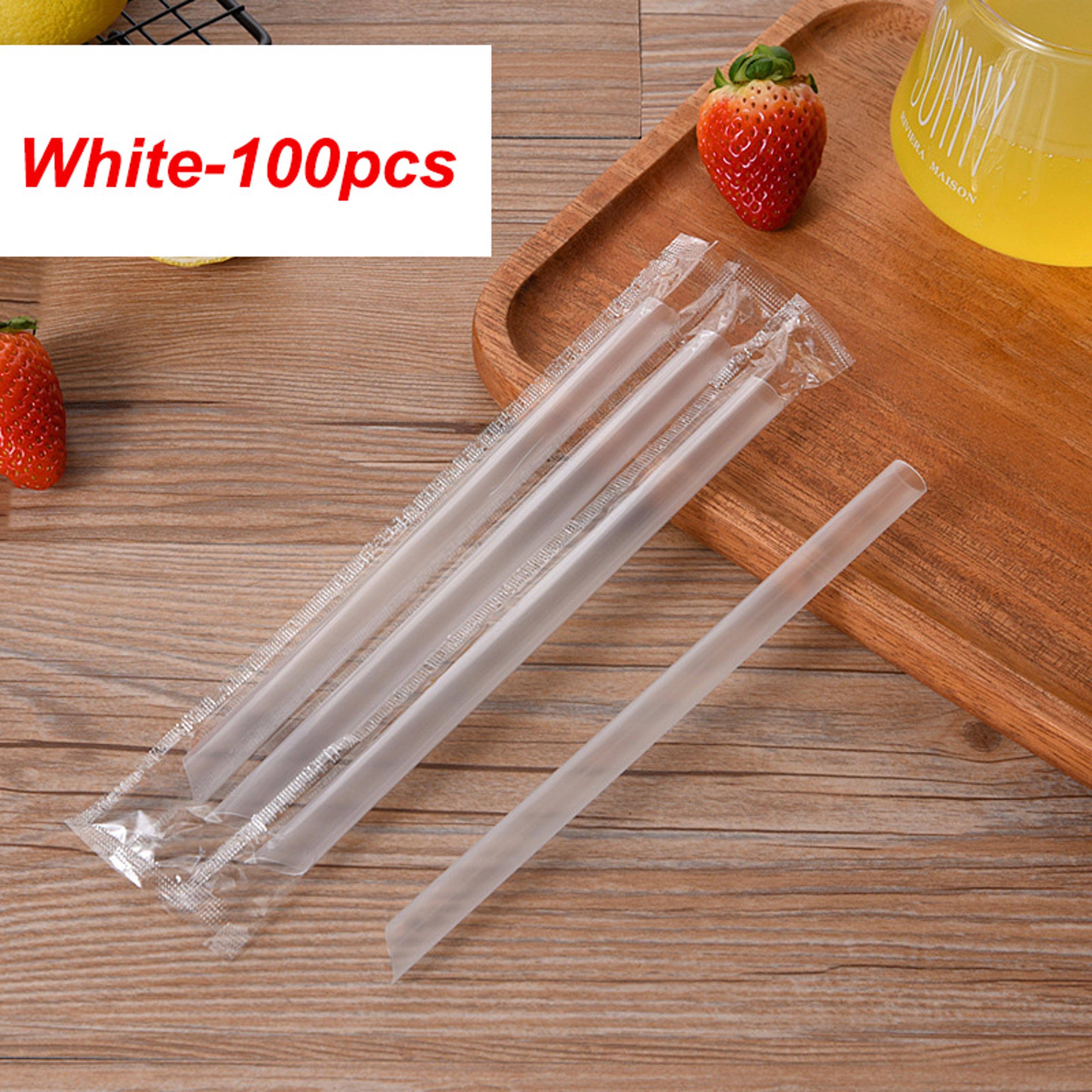 Premium Multicolor Disposable Wide Milkshake  Bubble Tea Straws 6