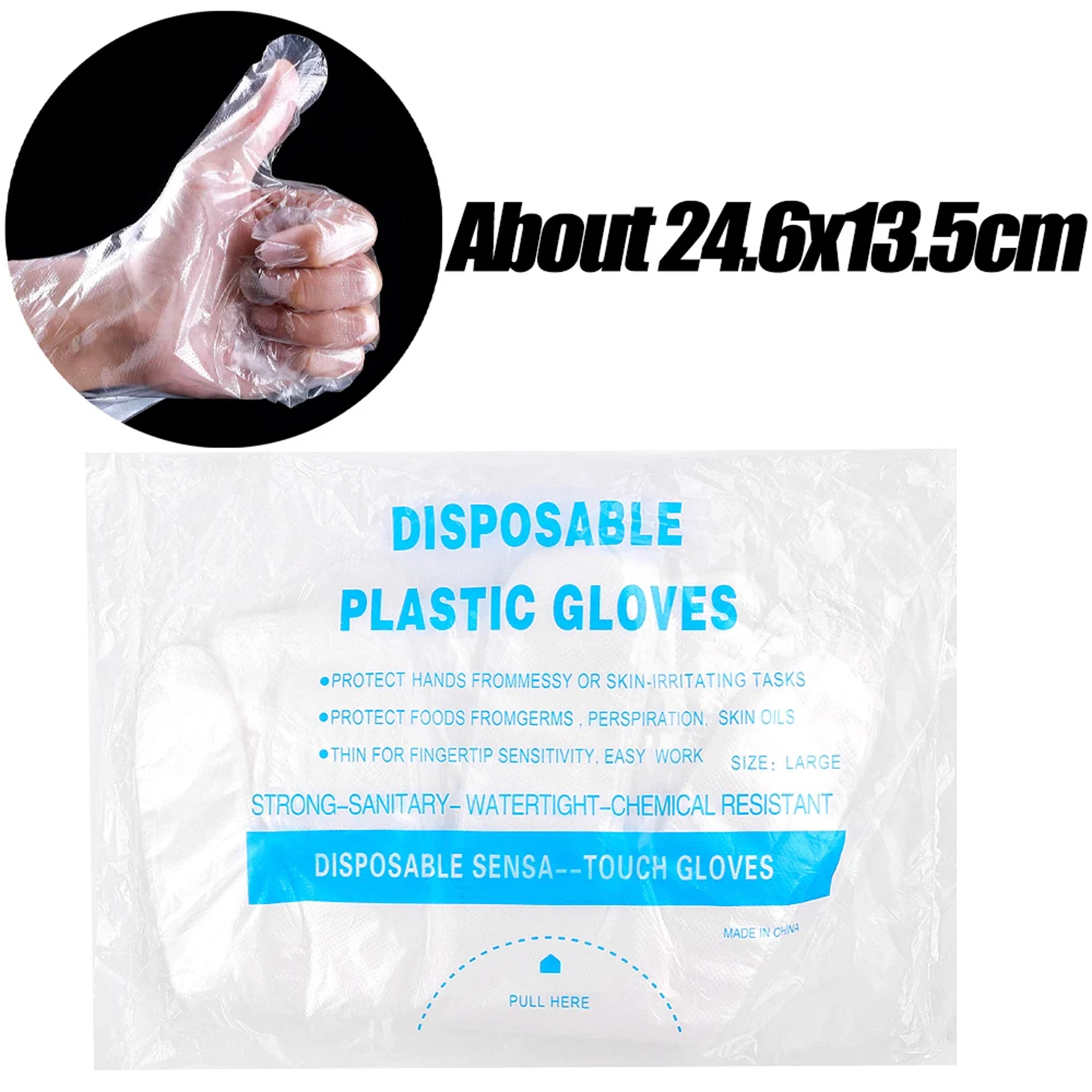 Transparent Disposable Food Grade Gloves Waterproof Kitchen  Cleaning Protection 4