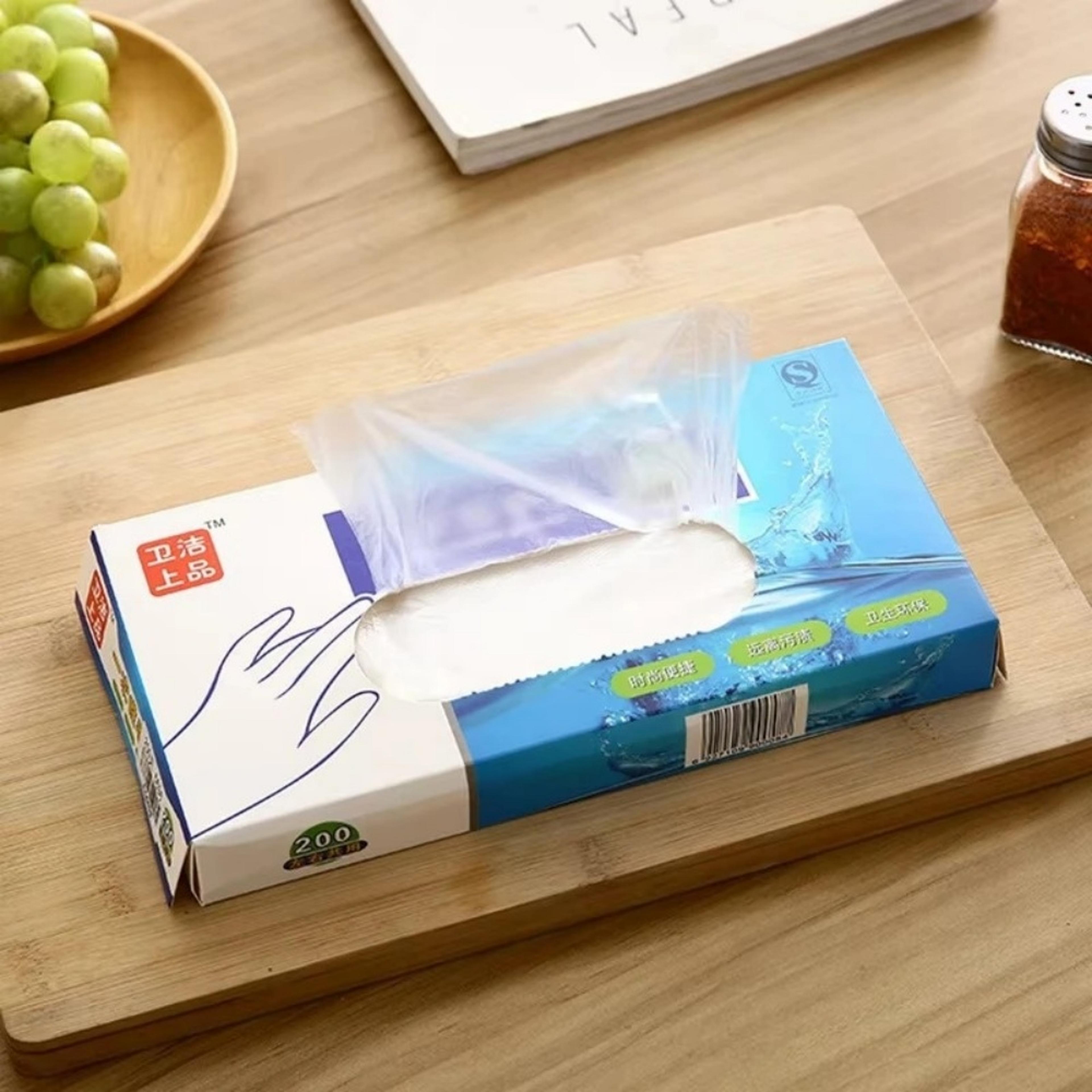 Clear Food Prep Disposable PE Gloves Kitchen BBQ  Cleaning Protection 2