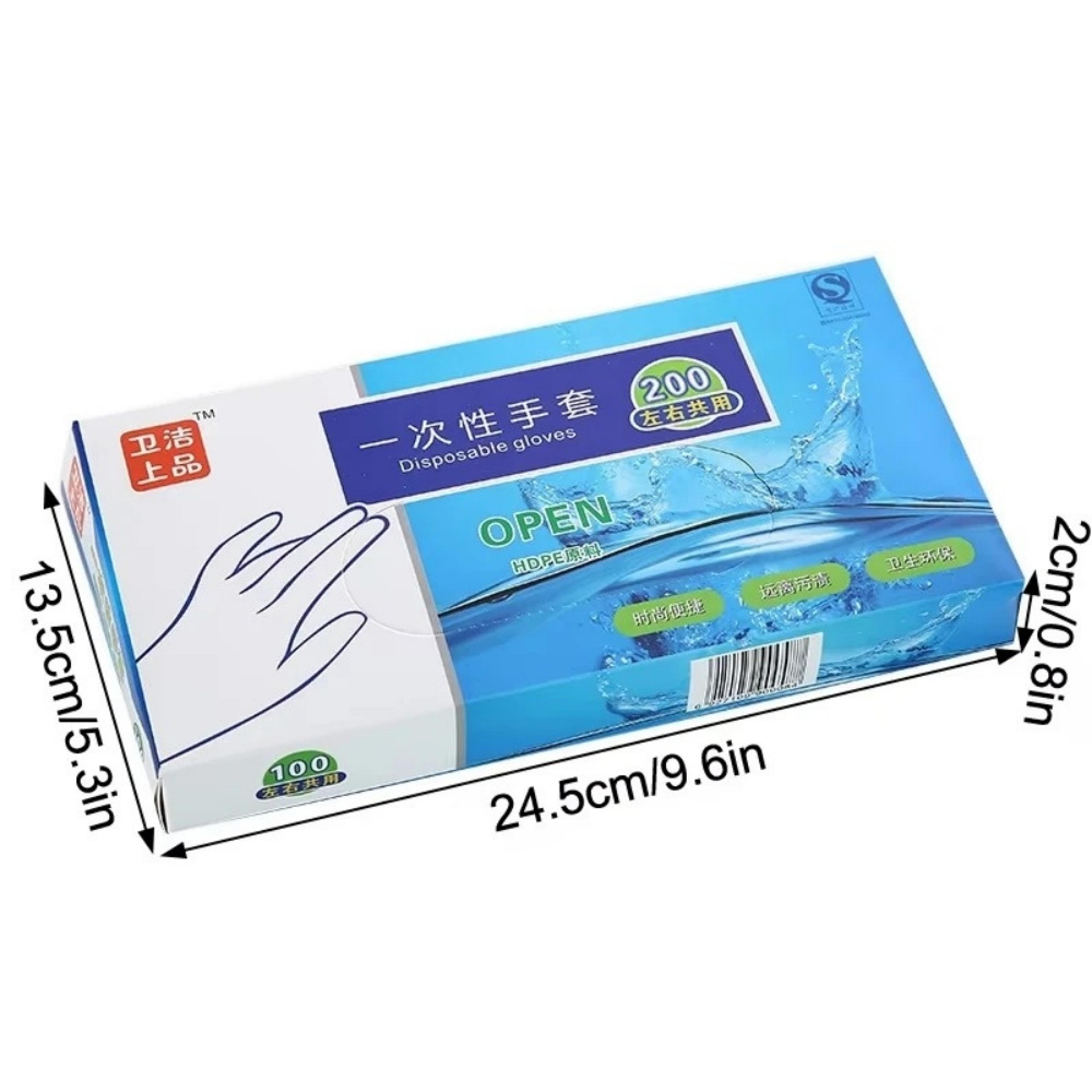 Clear Food Prep Disposable PE Gloves Kitchen BBQ  Cleaning Protection 5