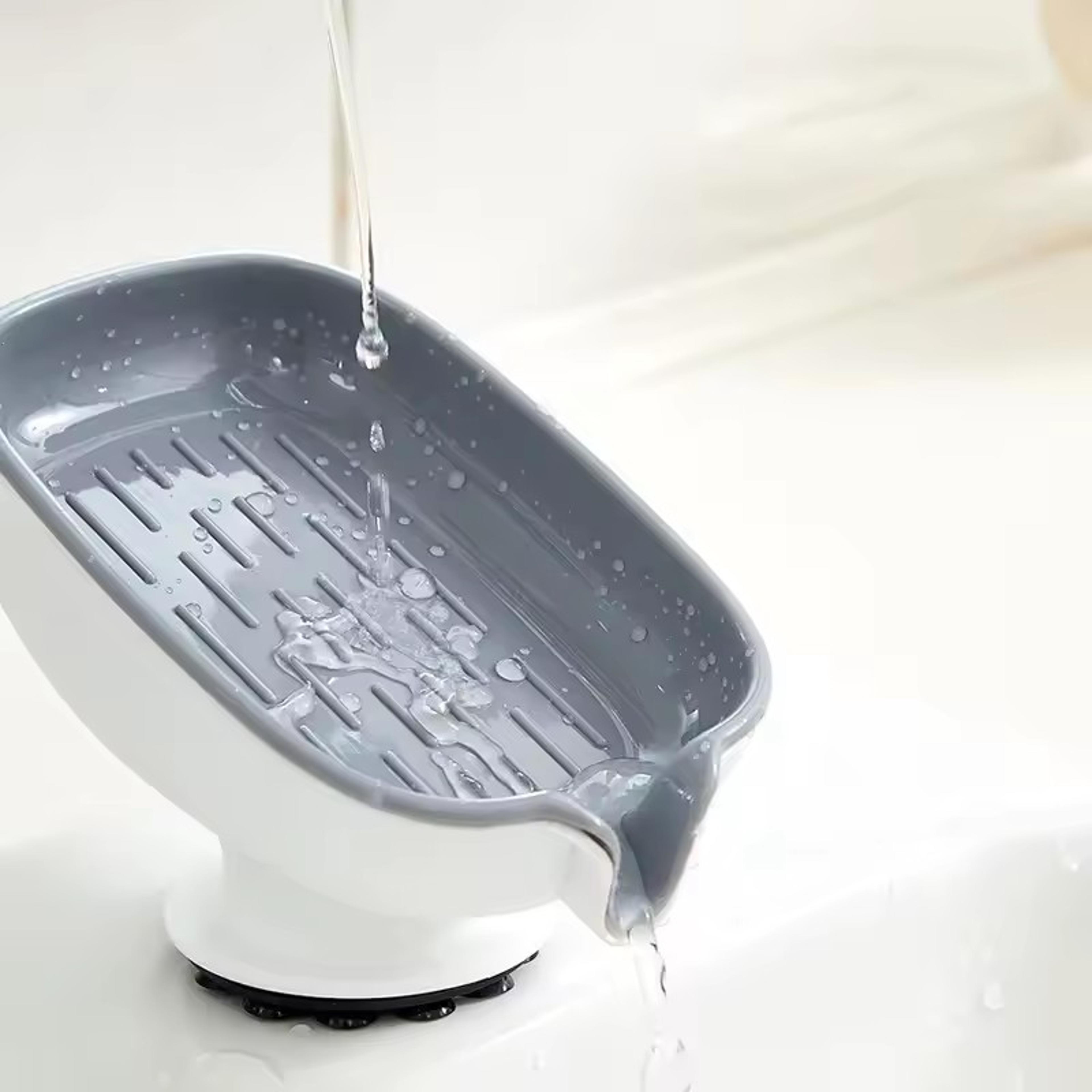 Self Draining Suction Cup Soap Dish No Drill Bathroom Soap Holder 2