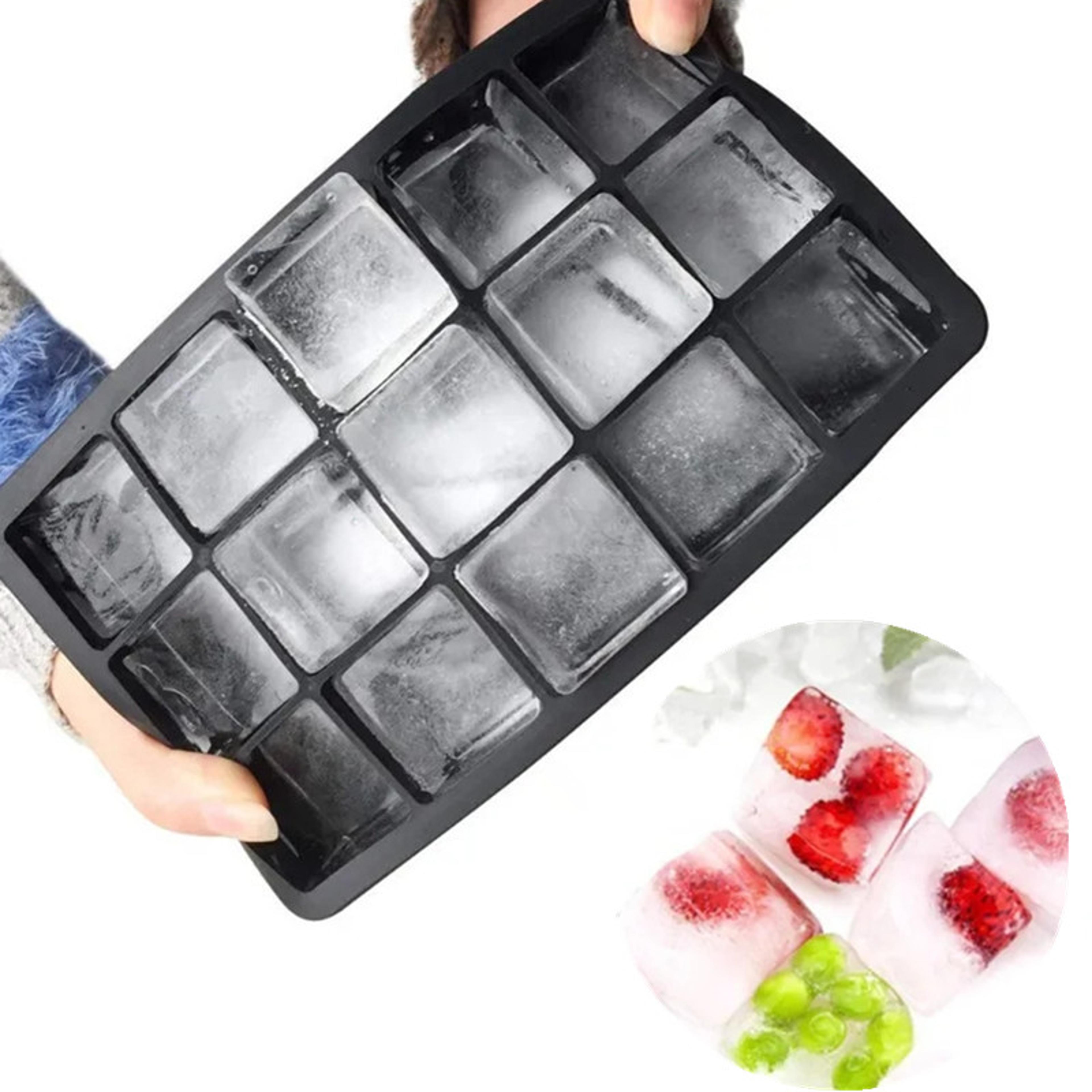 Silicone Ice Cube Tray For Large Square Ice Cubes Cocktails  Whiskey 0