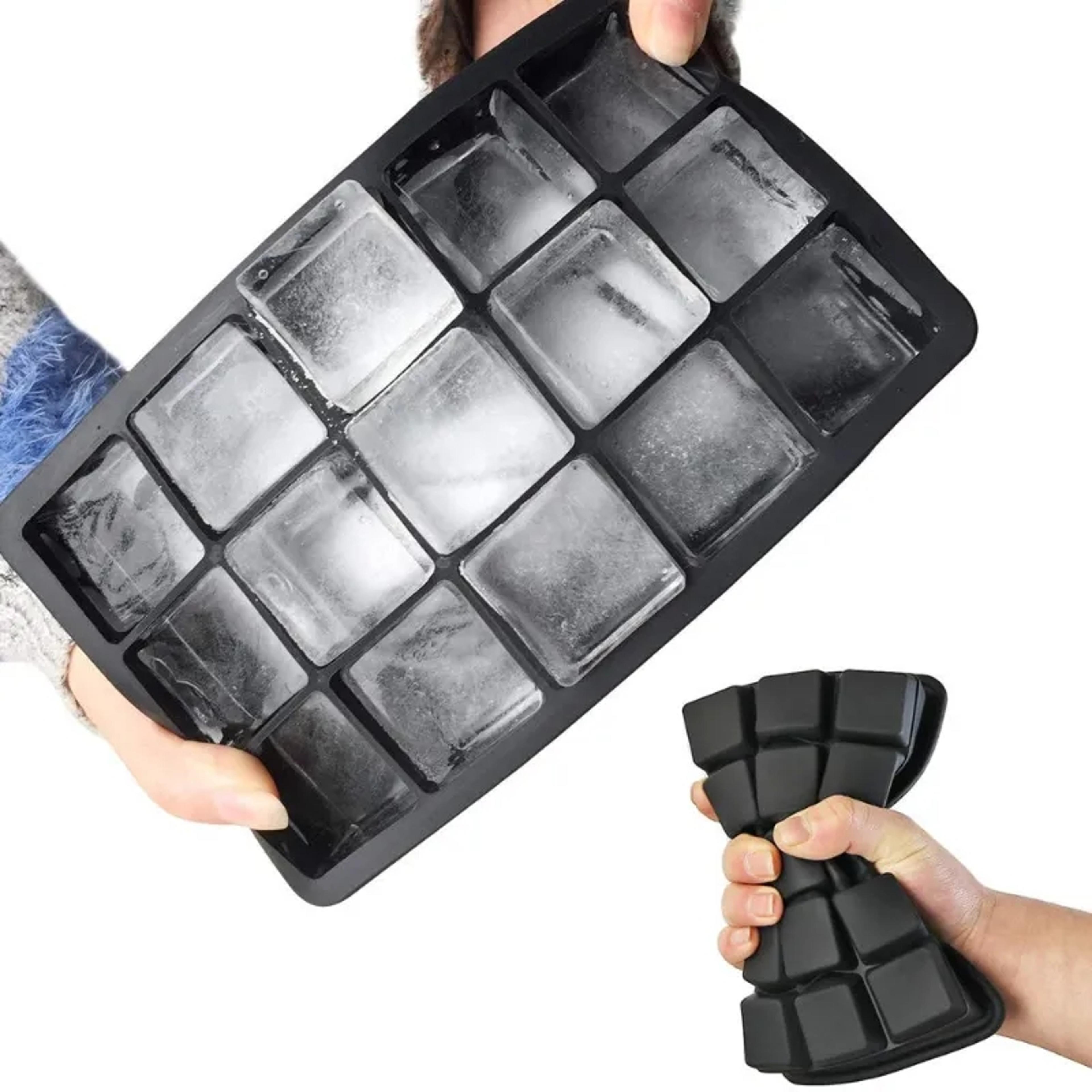 Silicone Ice Cube Tray For Large Square Ice Cubes Cocktails  Whiskey 1