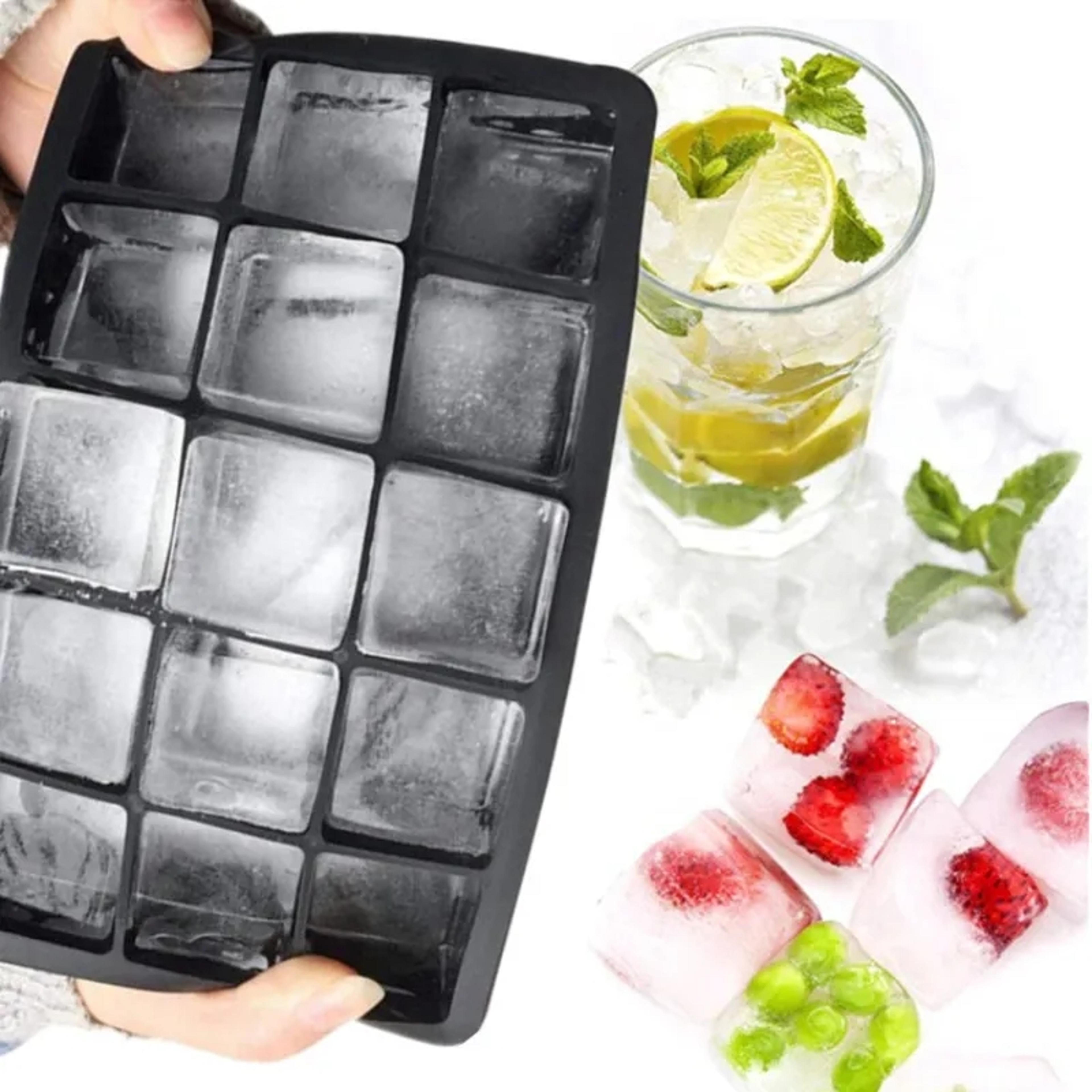 Silicone Ice Cube Tray For Large Square Ice Cubes Cocktails  Whiskey 4