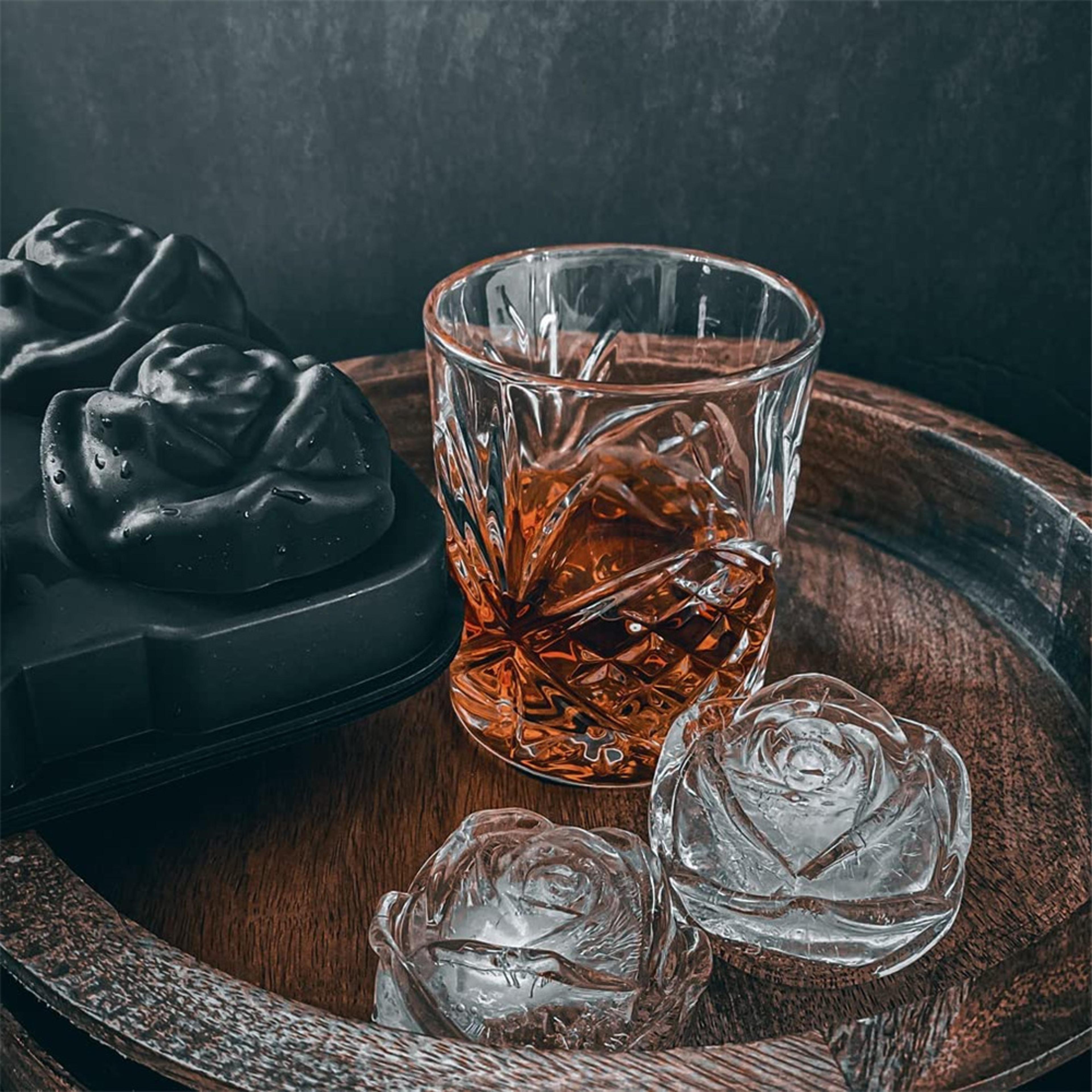 Rose Silicone Ice Cube Mold For Whiskey Cocktails 4