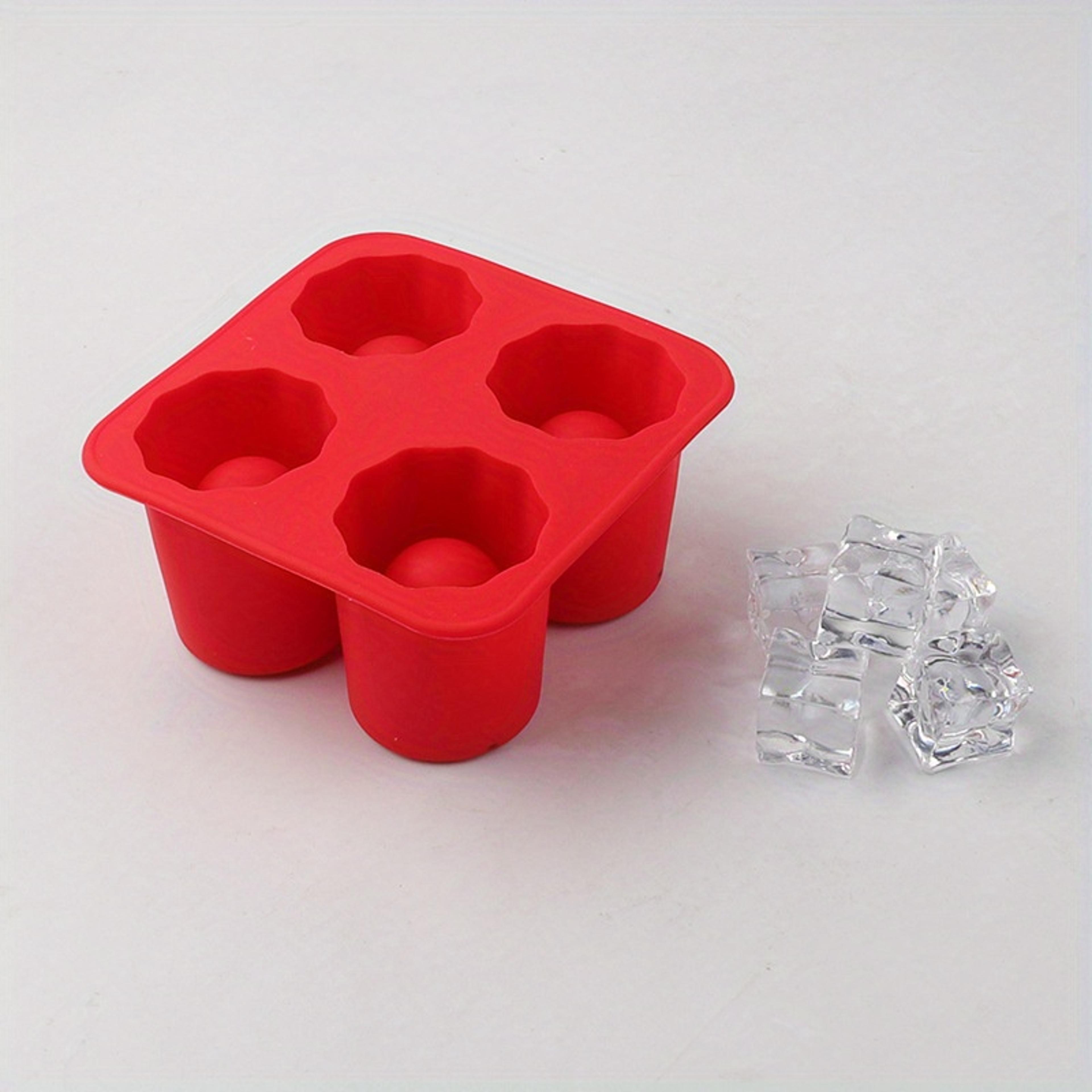 Silicone Ice Shot Glass Mold Cup Cocktail Ice Cube Tray 3