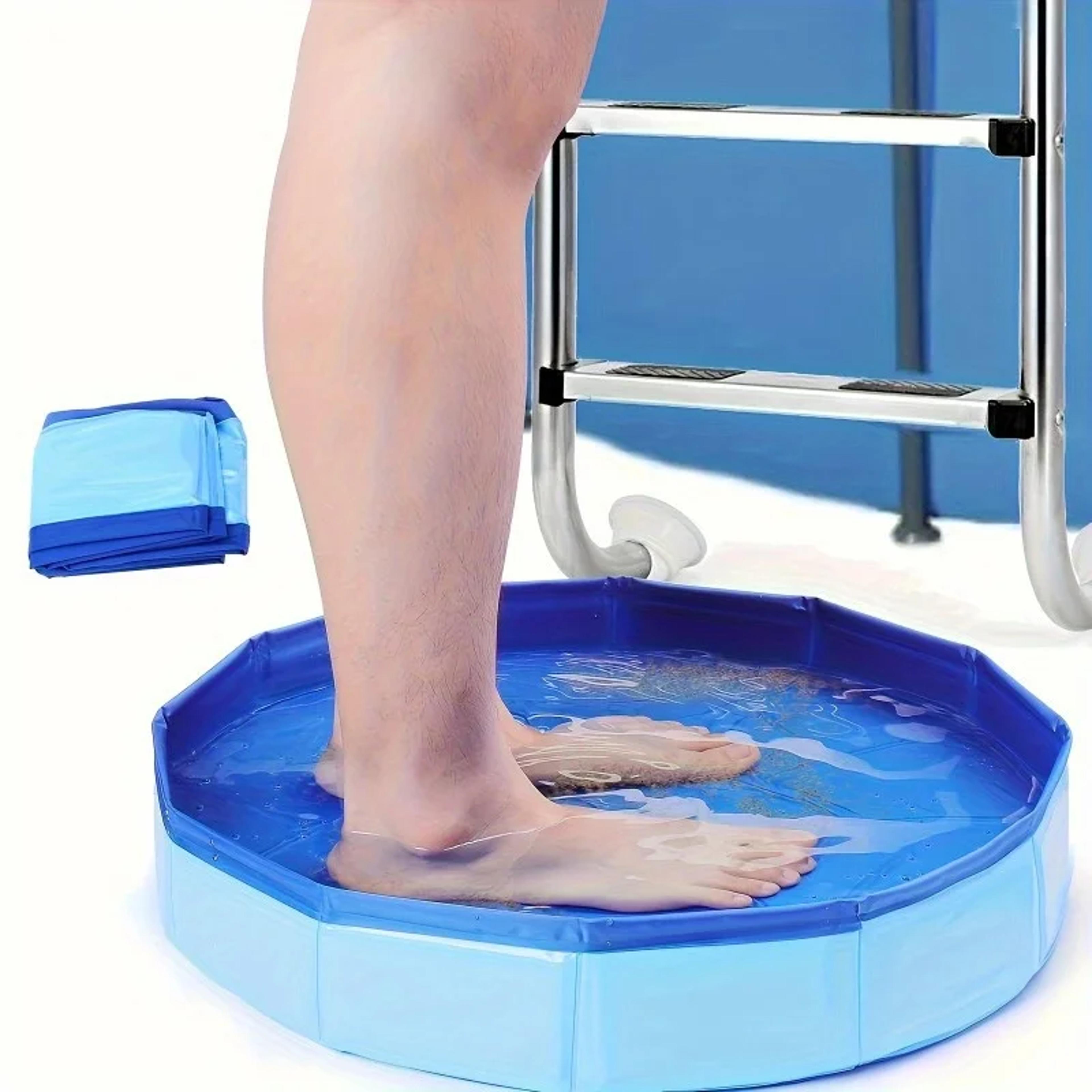 Portable Pool Foot Bath Foldable PVC Foot Rinse Tray 0