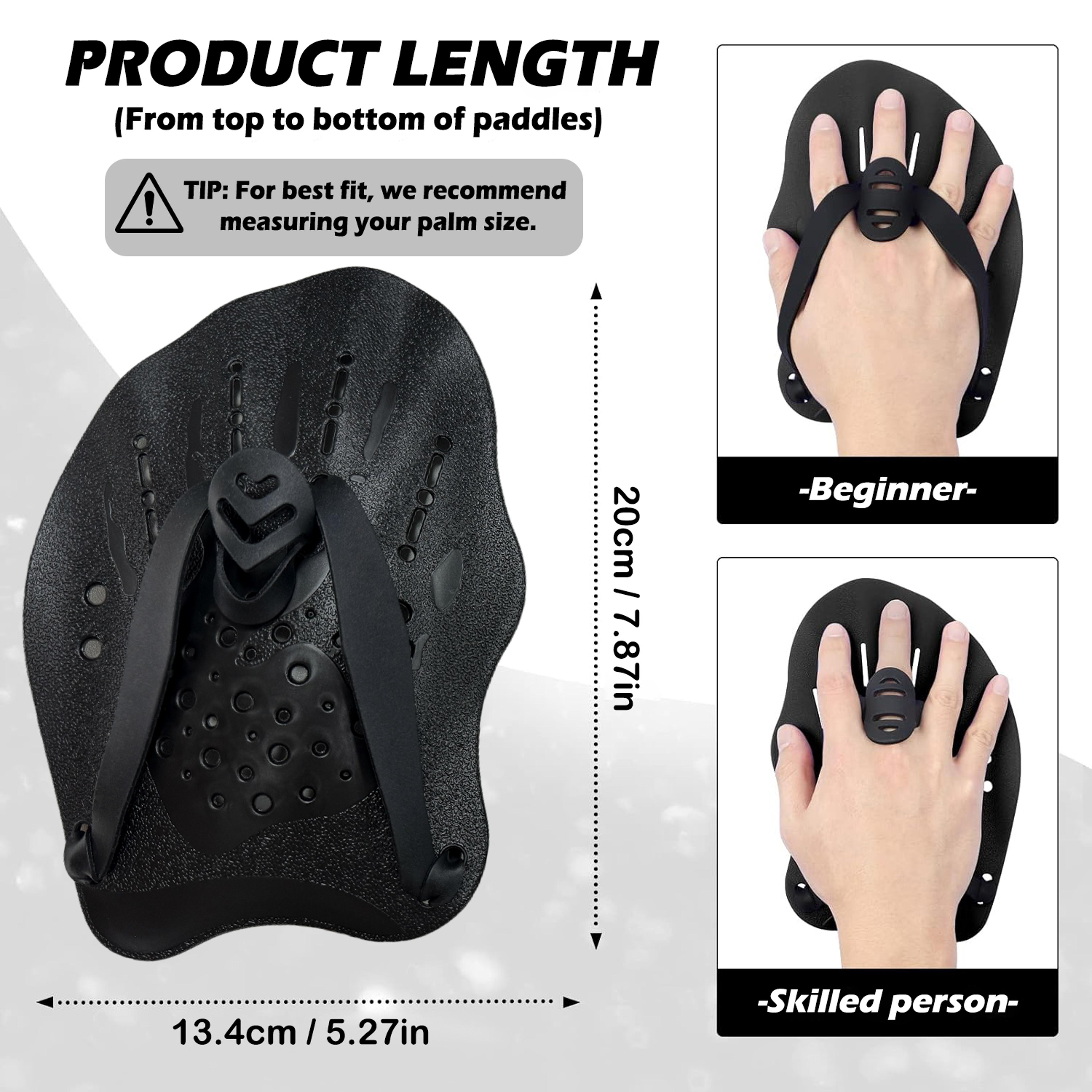 Adjustable Swimming Hand Paddles Webbed Swim Gloves For Training  Snorkeling 5