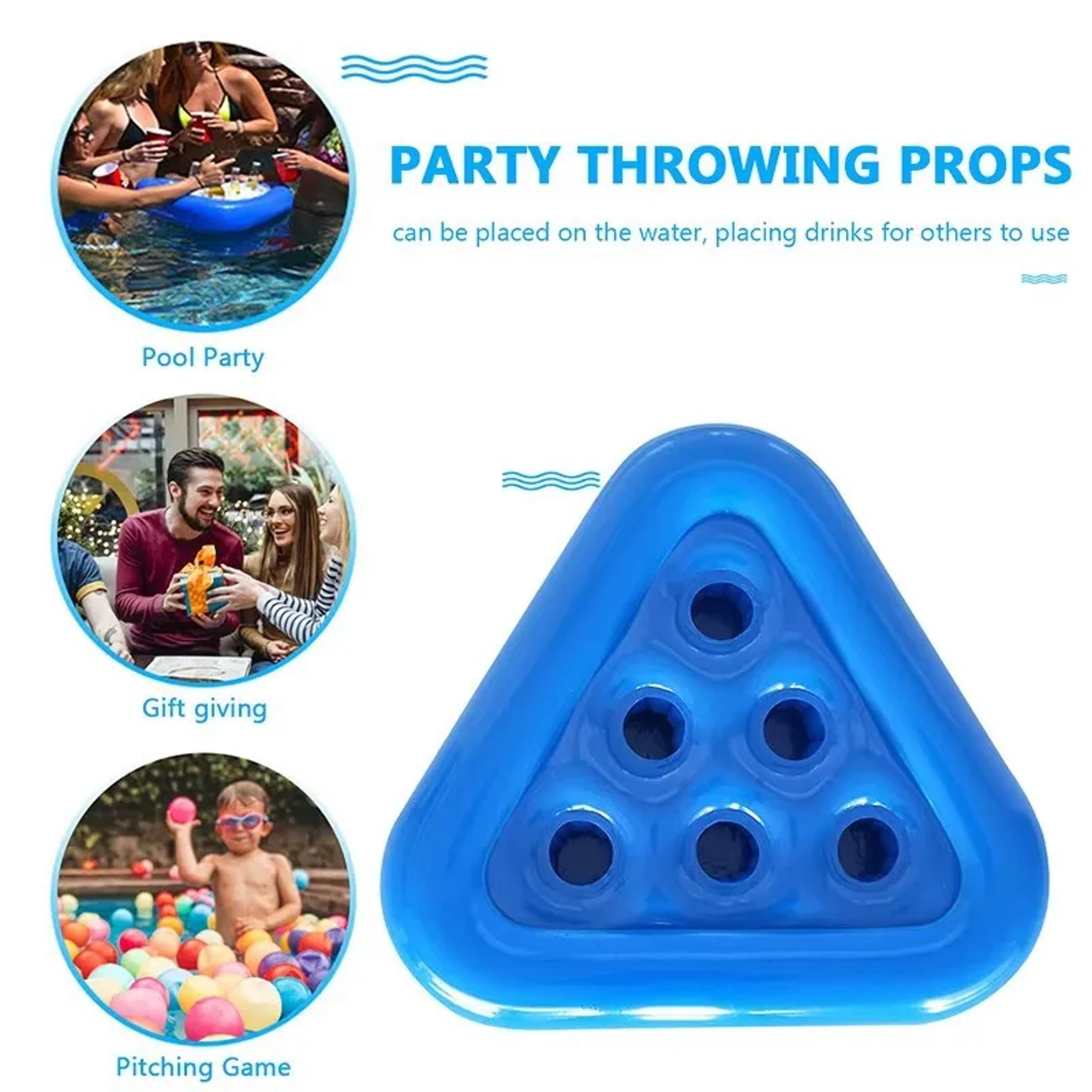 Inflatable Pool Drink Holder Six Hole Floating Beverage Tray For Pool Parties 5